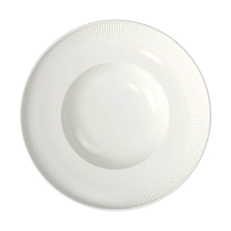 Afina Dyb Tallerken, hvid, large