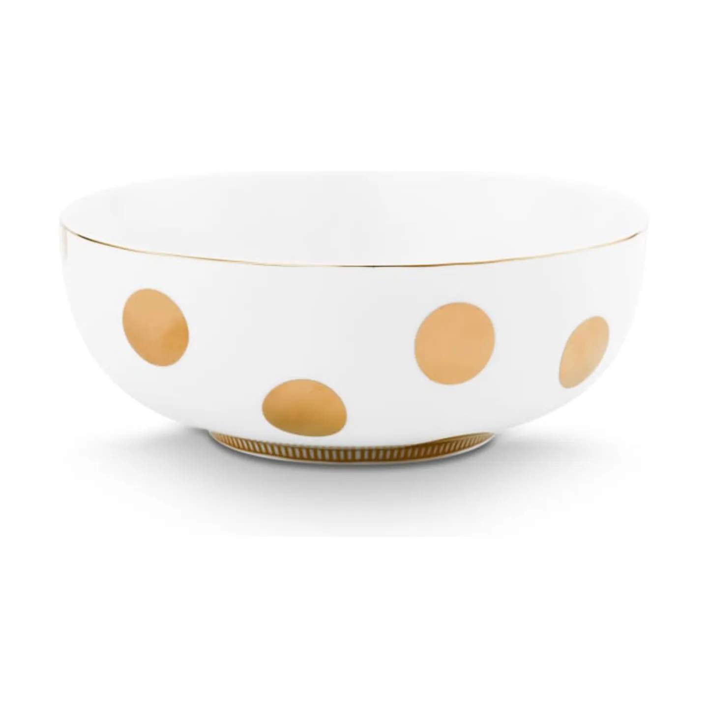 PIP Studio Serveringsskåle Dot Delight Skål - 2 stk. i Hvid / Guld, 20 cm, 4