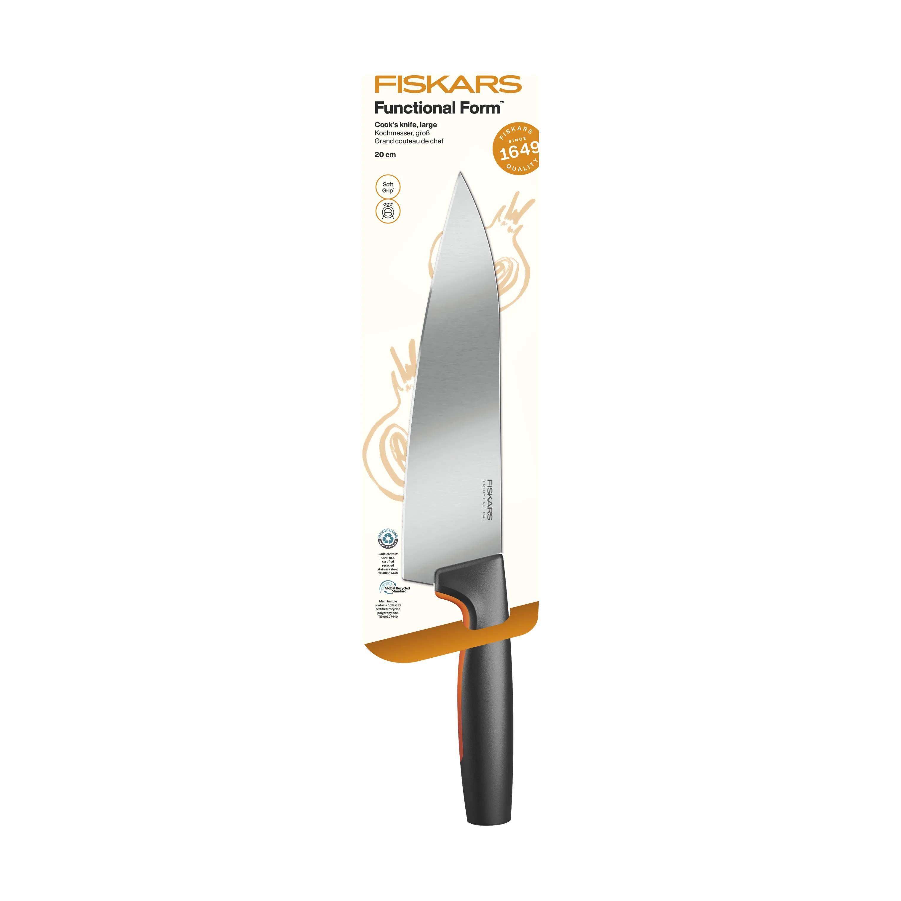 Fiskars Kokkeknive Functional Form Kokkekniv i 41 cm, 4
