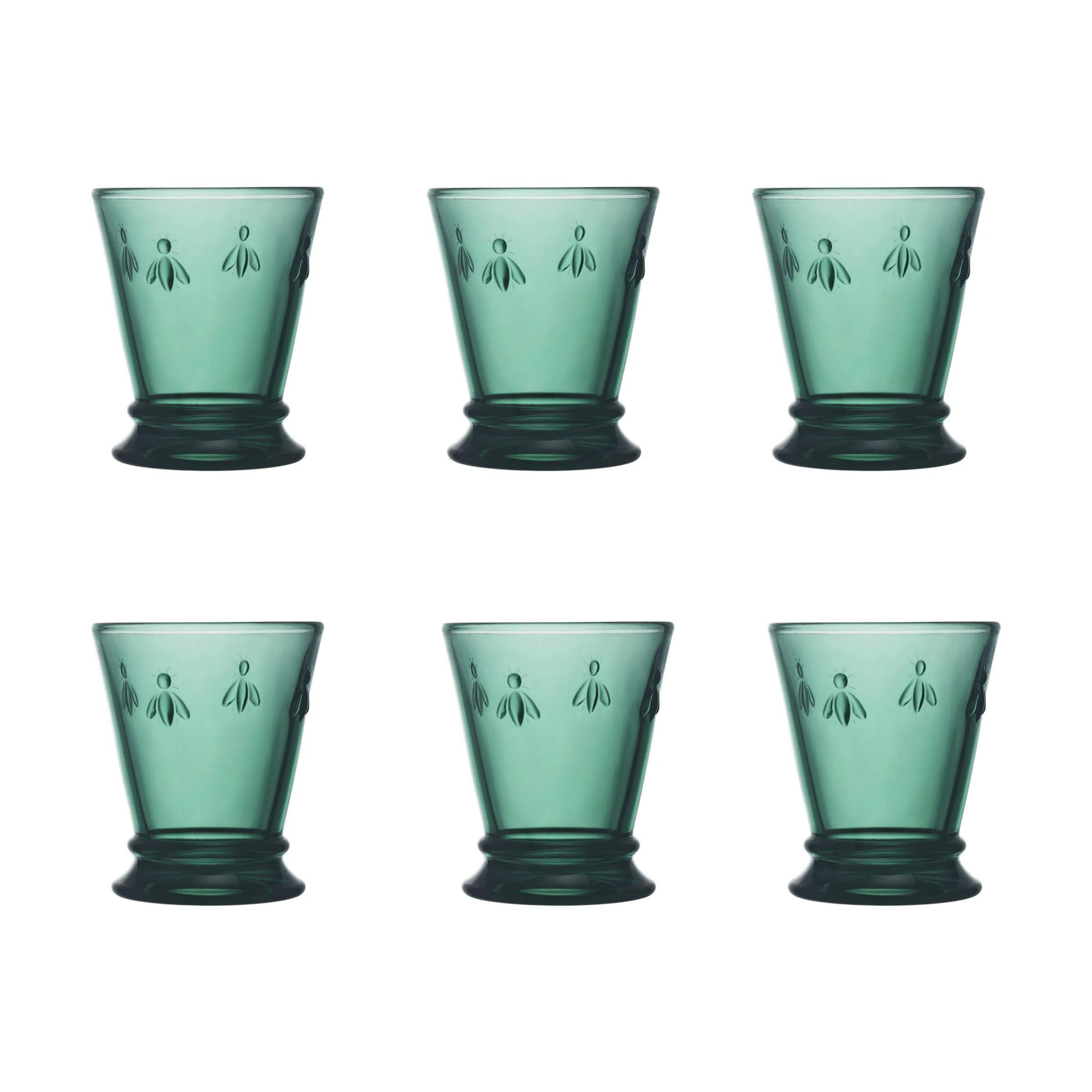 Abeille Vandglas - 6 stk., grøn, large