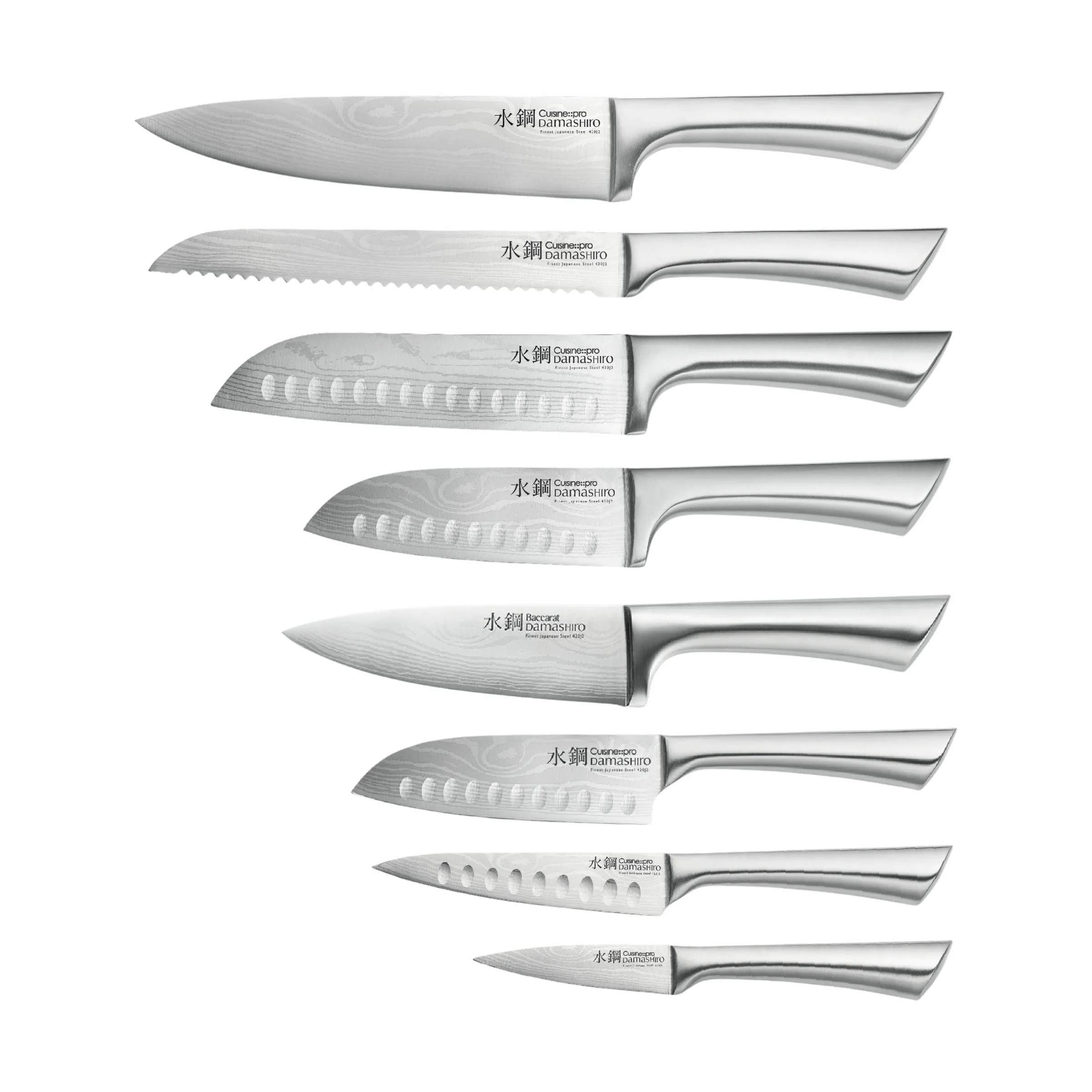 THE CUSTOM CHEF™ Knivblokke med knive Cuisine::pro®
Damashiro® Damashiro® Nami Knivblok - 9 dele i Sort/klar, 4