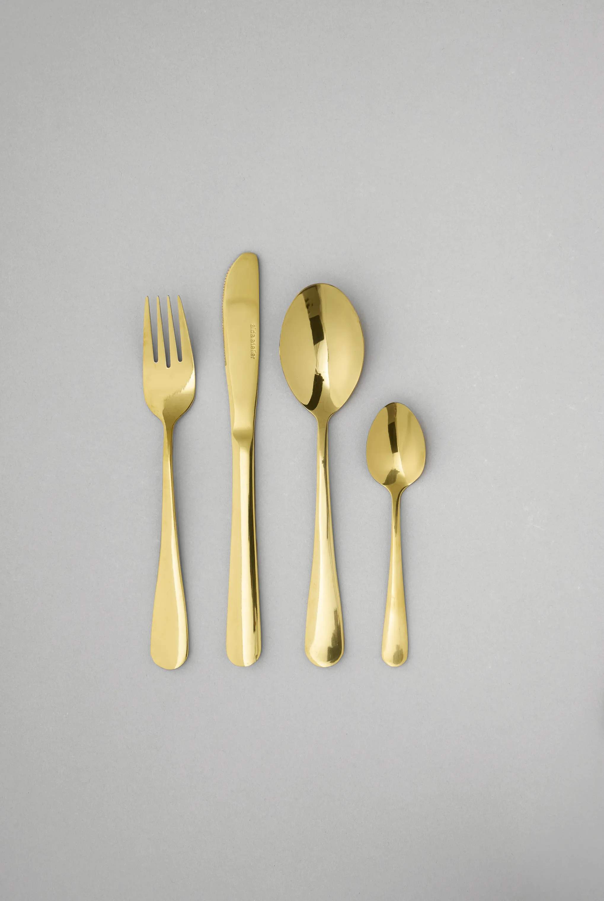 Aida Kaffe- og teskeer Atelier Kaffeske - 4 stk. i Guld, 2