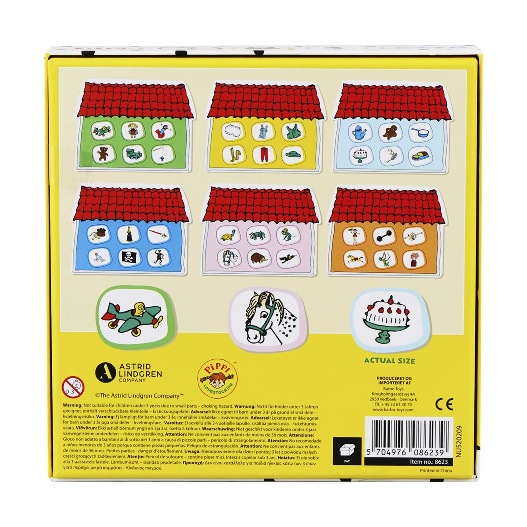 Barbo Toys Spil Pippi Langstrømpe Pippi Langstrømpe Billedlotteri i Multifarvet, 4