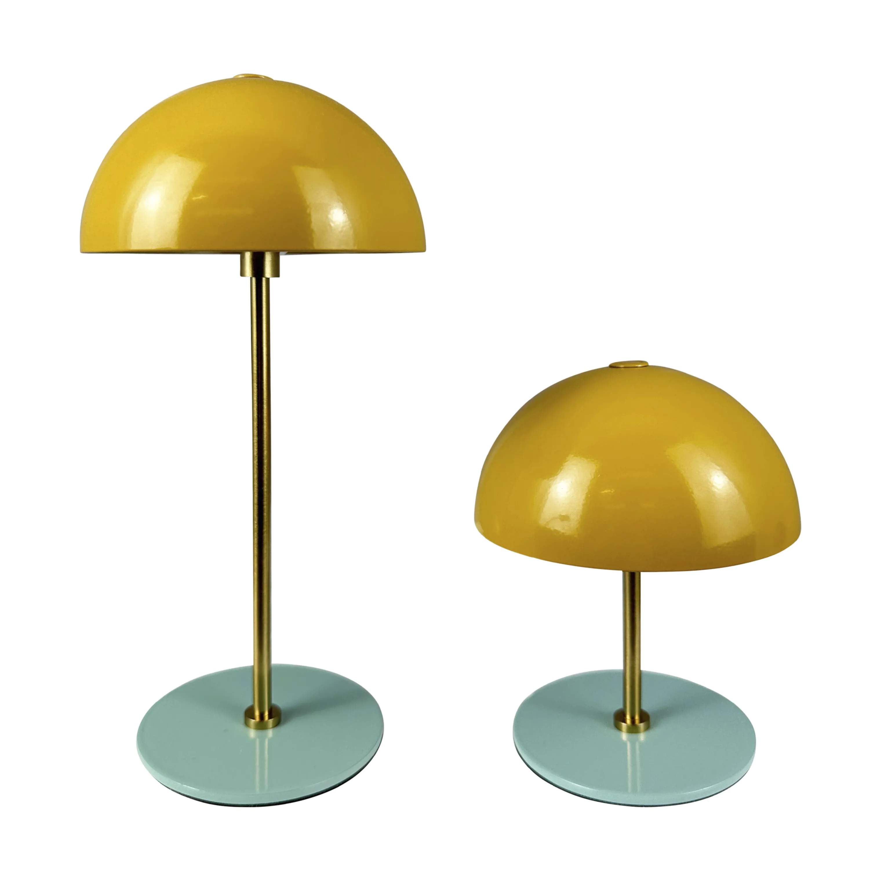 Dyberg Larsen LED-lamper Along LED-Bordlampe - 2 stk i Karry/ Messing/ Turkis, 1