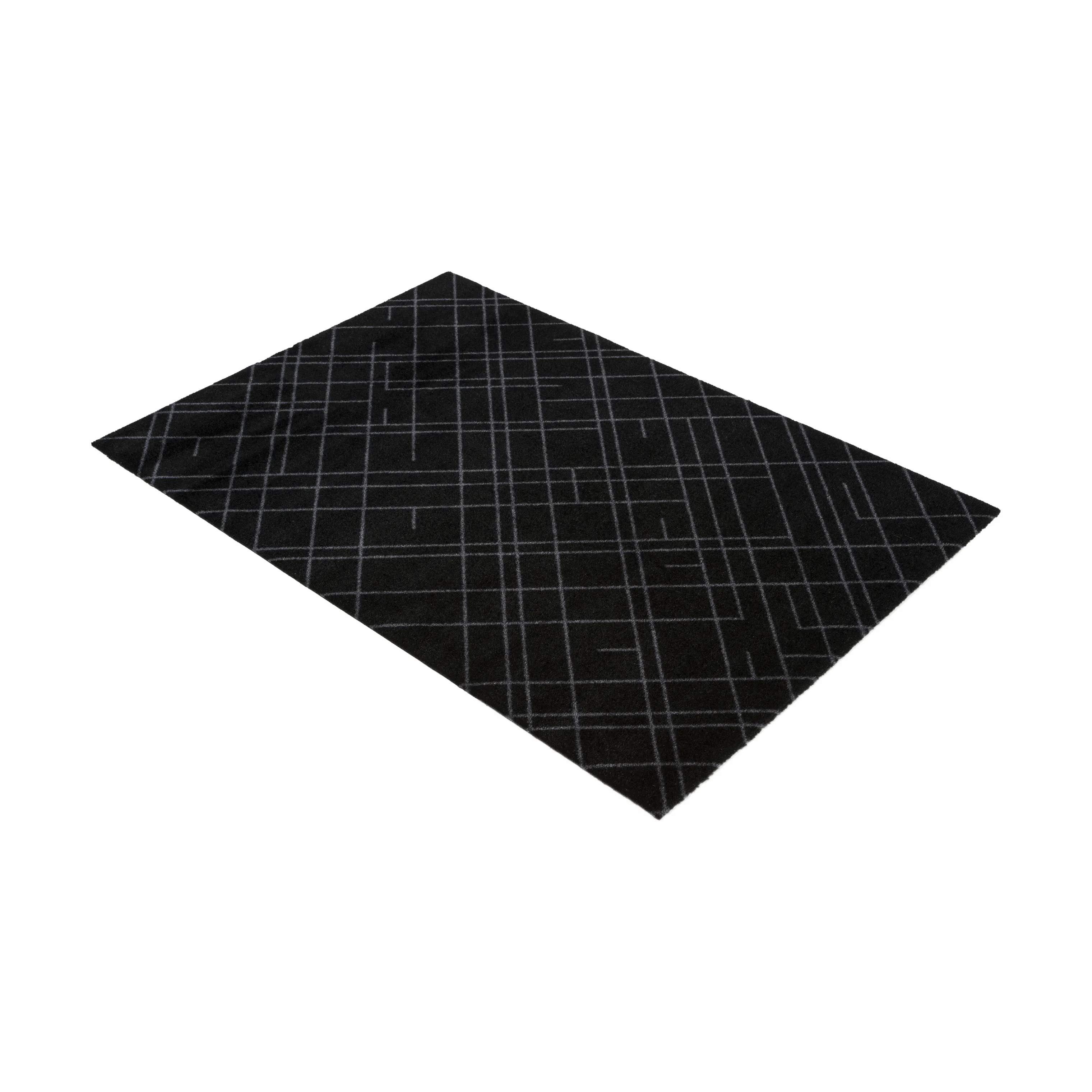 Tica Copenhagen Gulvtæpper Lines Gulvtæppe i Sort, B90 x L130 cm, 3