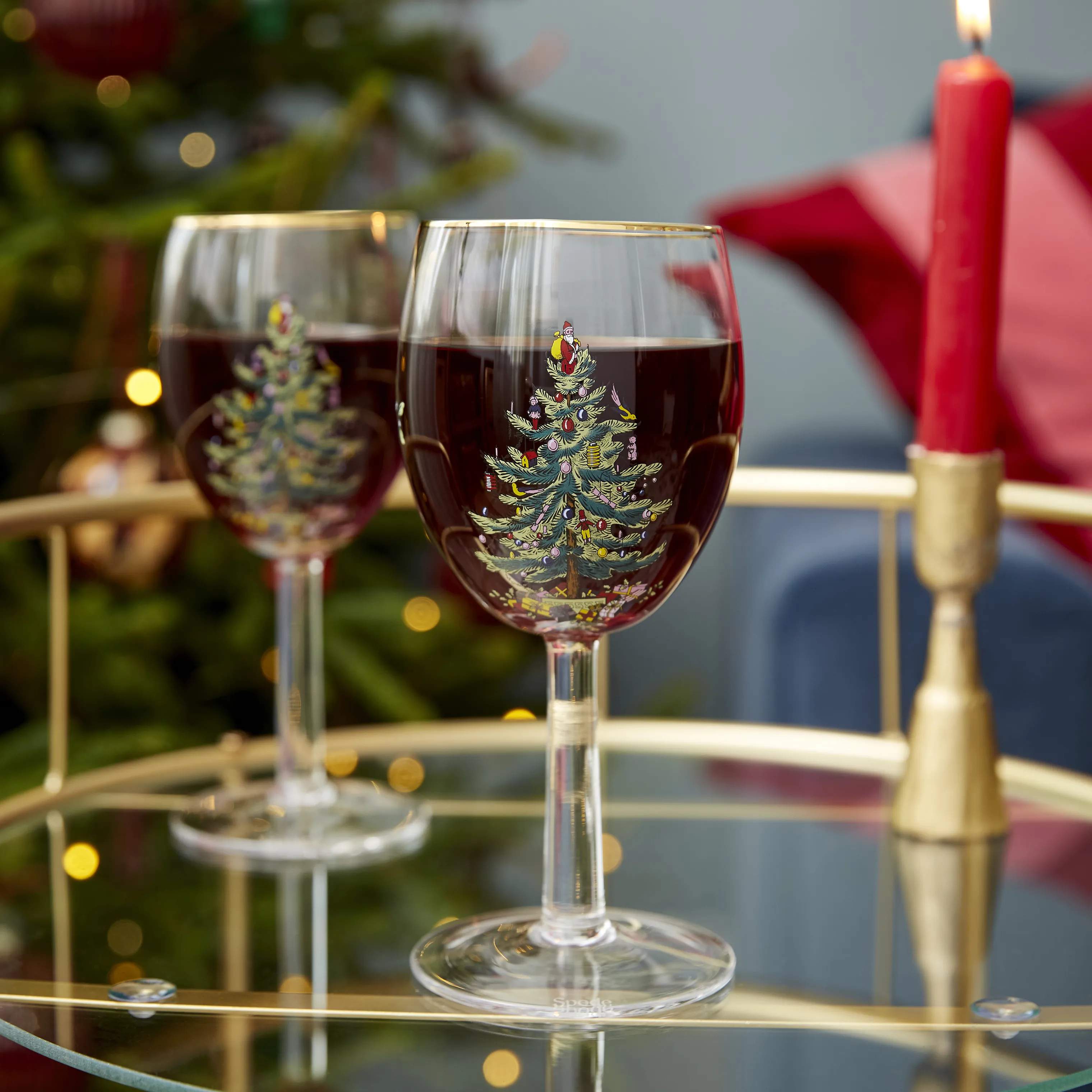 Spode Vinglas Christmas Tree Vinglas - 4 stk. i Multifarvet, 6