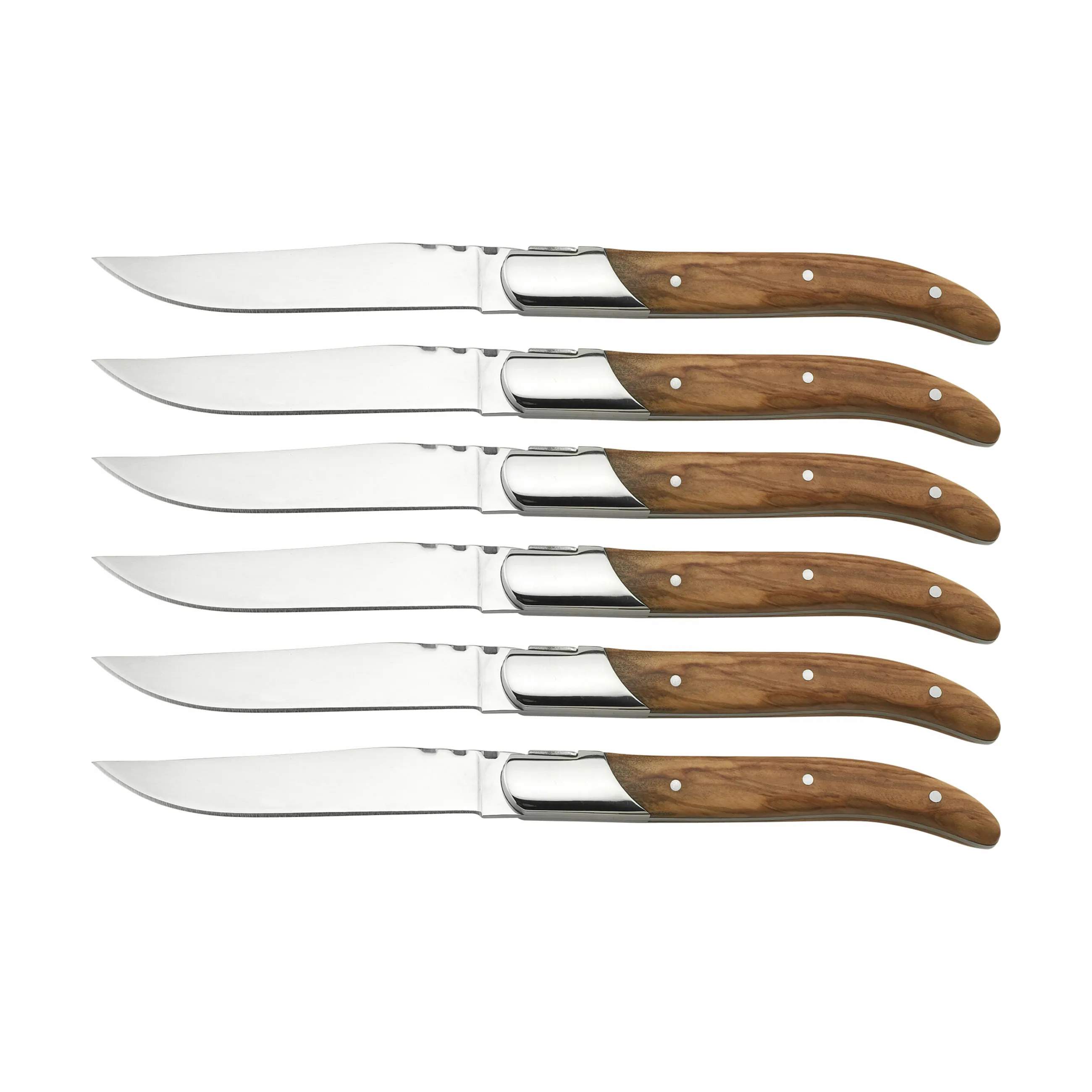 Steakkniv - 6 stk., oliven, large