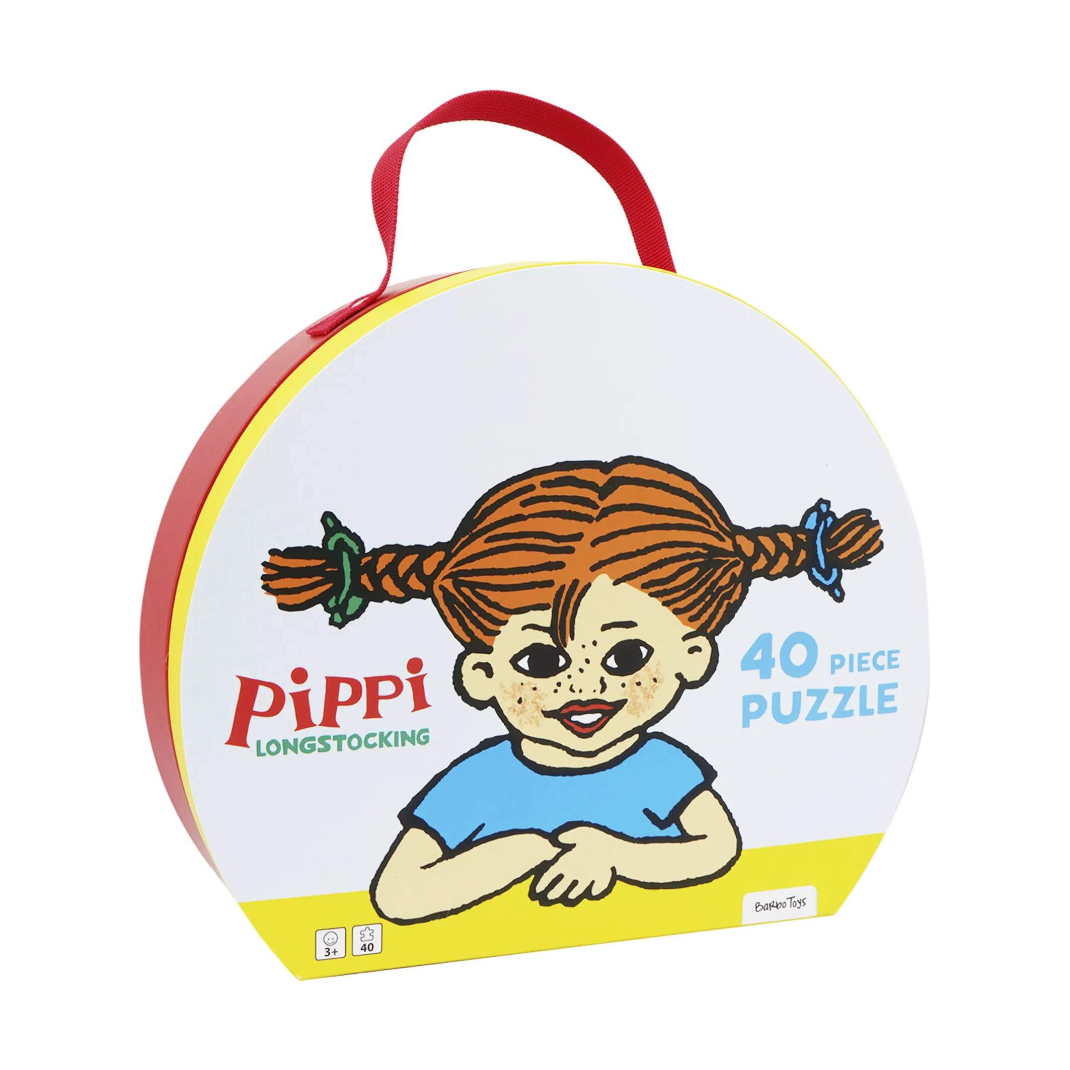 Barbo Toys Puslespil Pippi Langstrømpe Pippi Langstrømpe Puslespil i kuffert i Multifarvet, 3