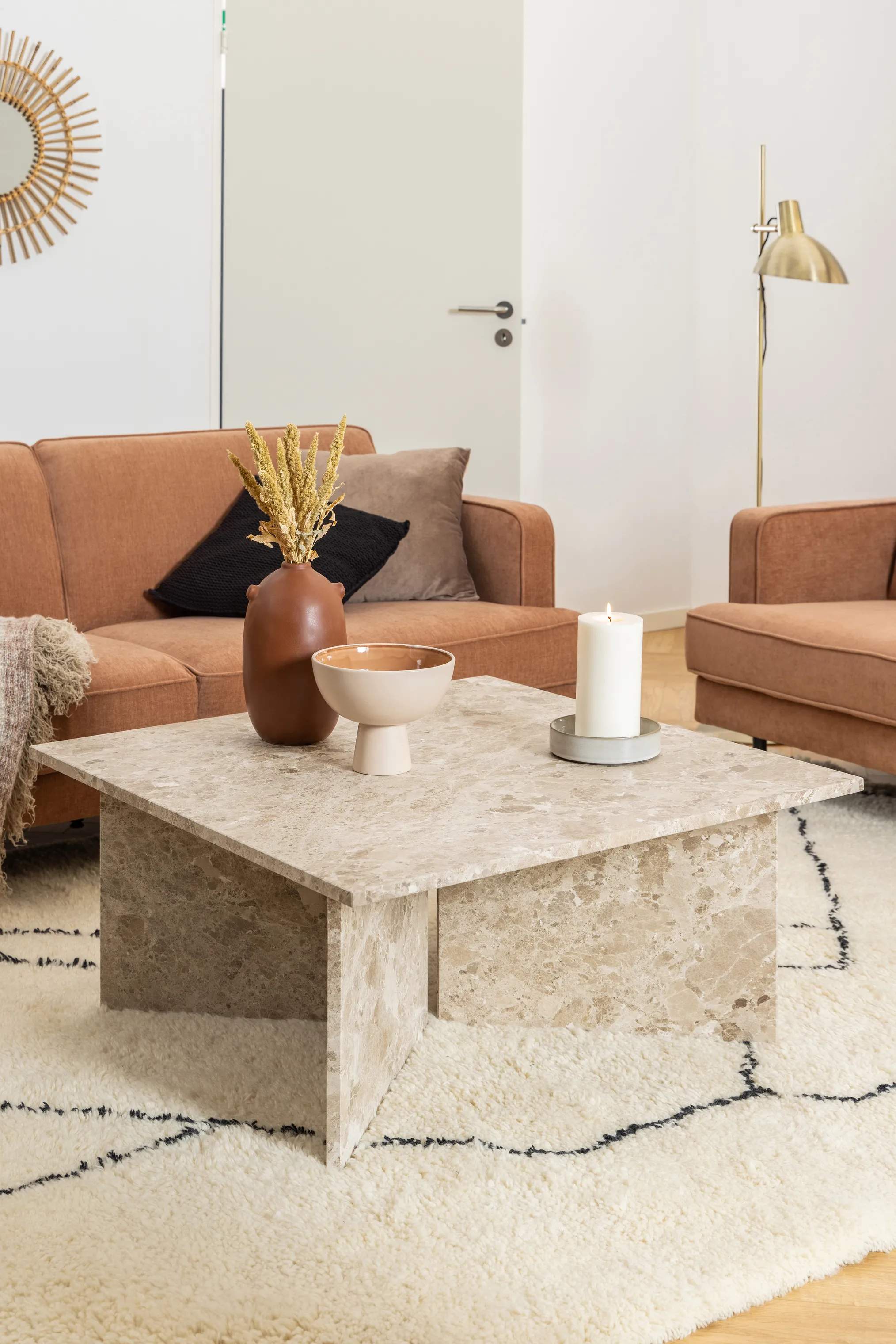 CASA Living Sofaborde Vega Square Sofabord i Latte, B90 x L90 cm, 5
