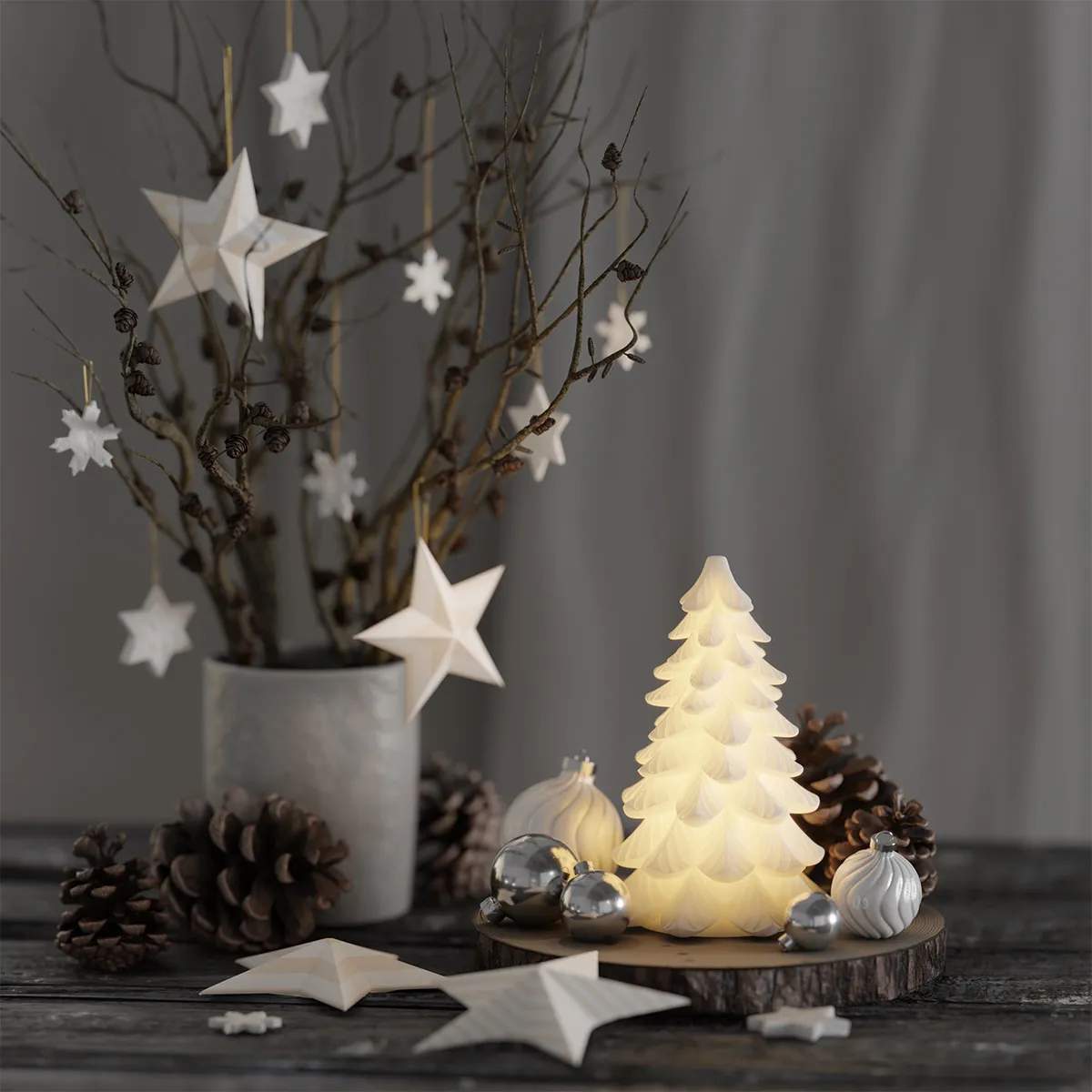 Deluxe Homeart LED-lys LED Juletræ i 16 cm, 2