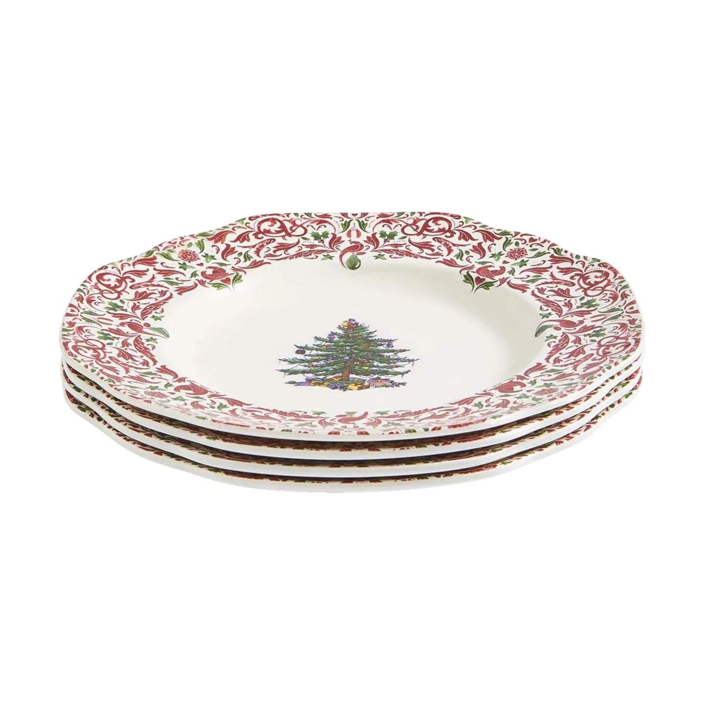 Spode Middagstallerkener Yuletide Tallerken - 4 stk. i 22,2 cm, 1