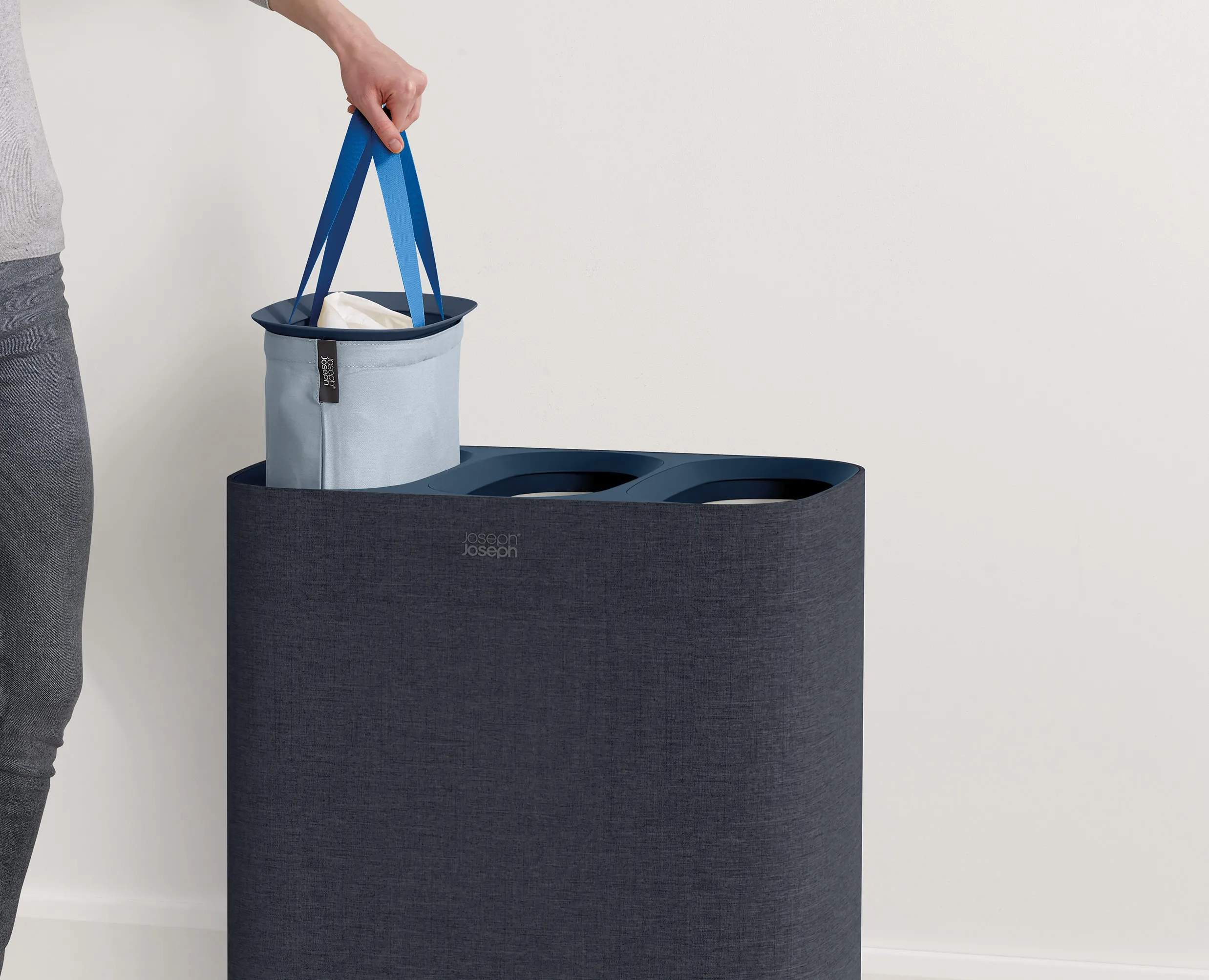 Joseph Joseph Vasketøjskurve Tota Trio Vasketøjskurv i Navy Blue, 5