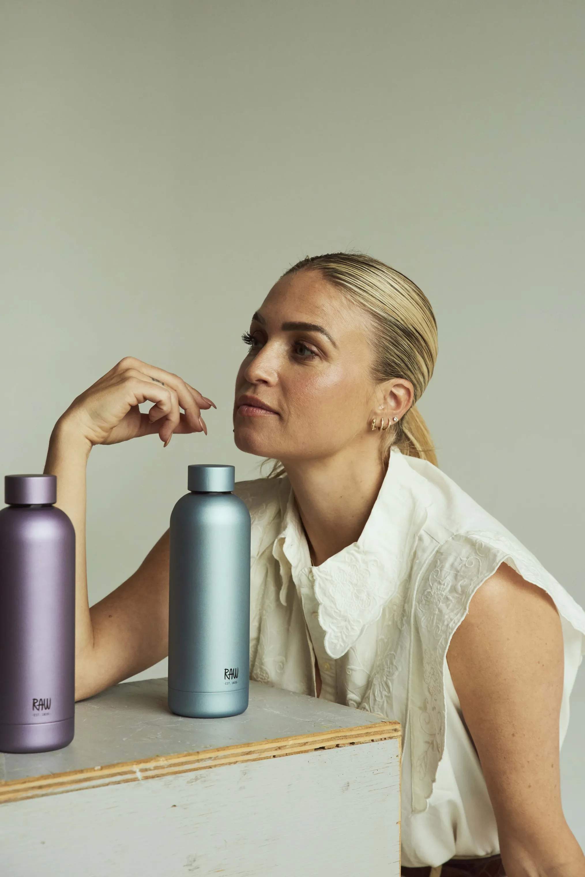 RAW by Aida Drikkedunke To Go Termo Drikkedunk i Matte Light Blue, 500 ml, 3