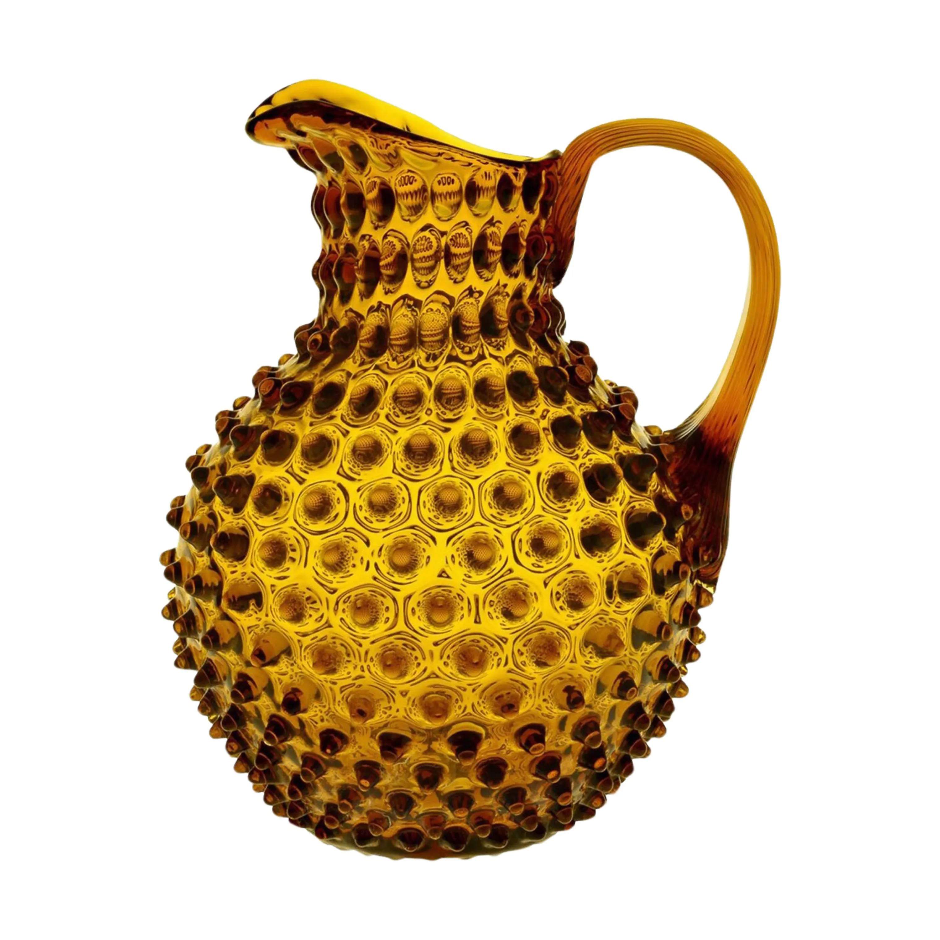 Paris Hobnail Serveringskande, amber, large