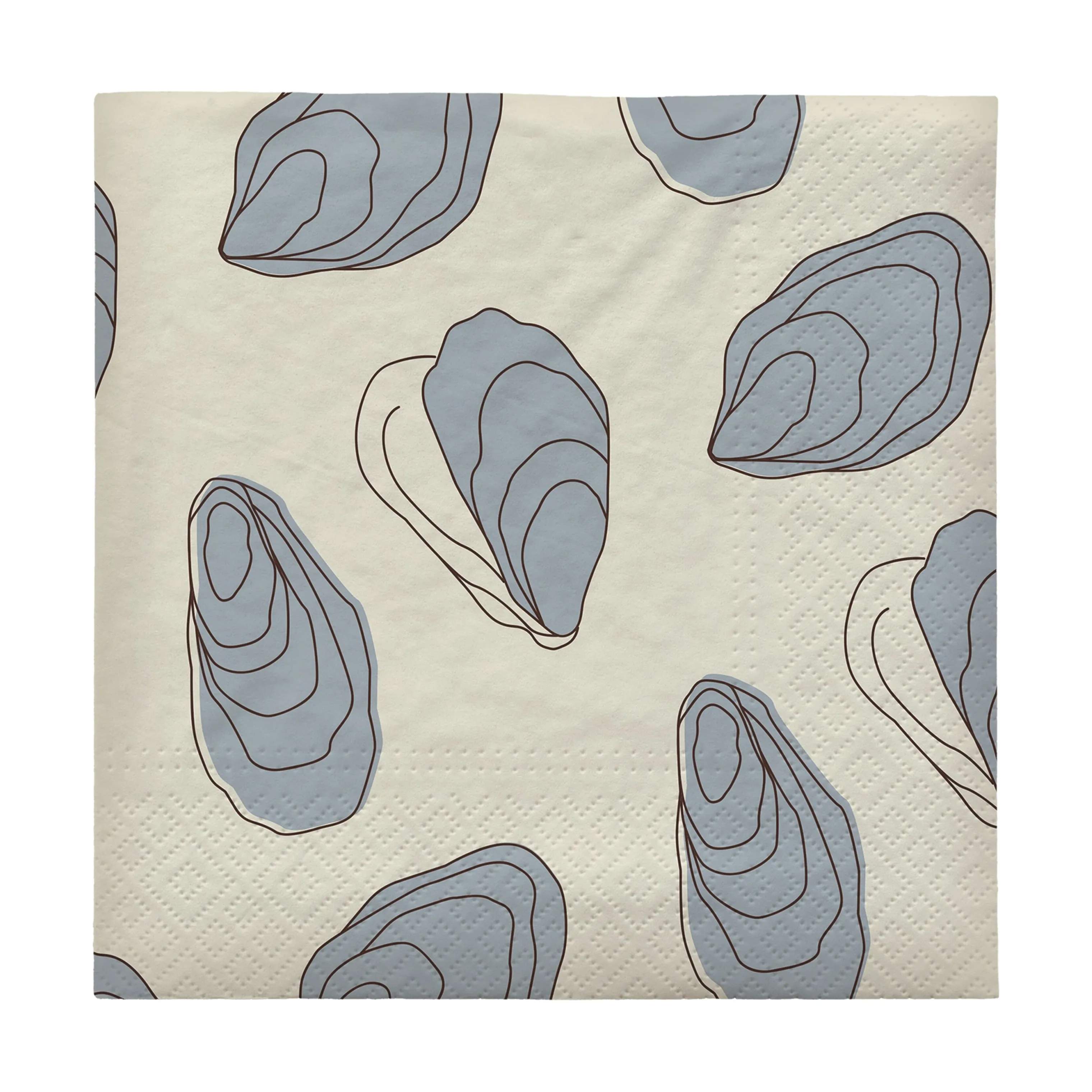 Broste Copenhagen Papirservietter Oyster Papirserviet i Blå, 1