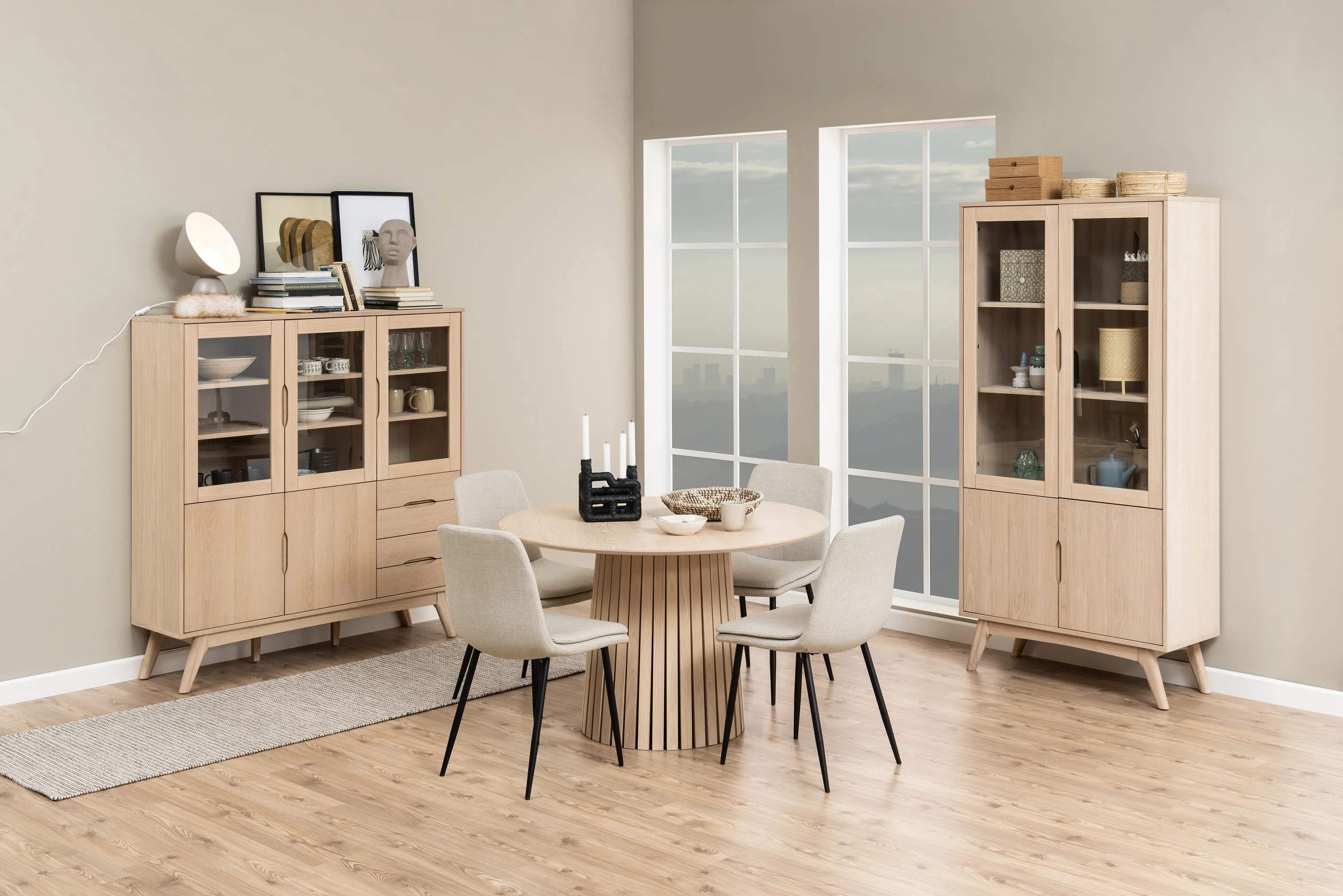 CASA Living Spisebordsstole Becca Spisebordsstol - 4 stk. i Beige, 4 stk., 3