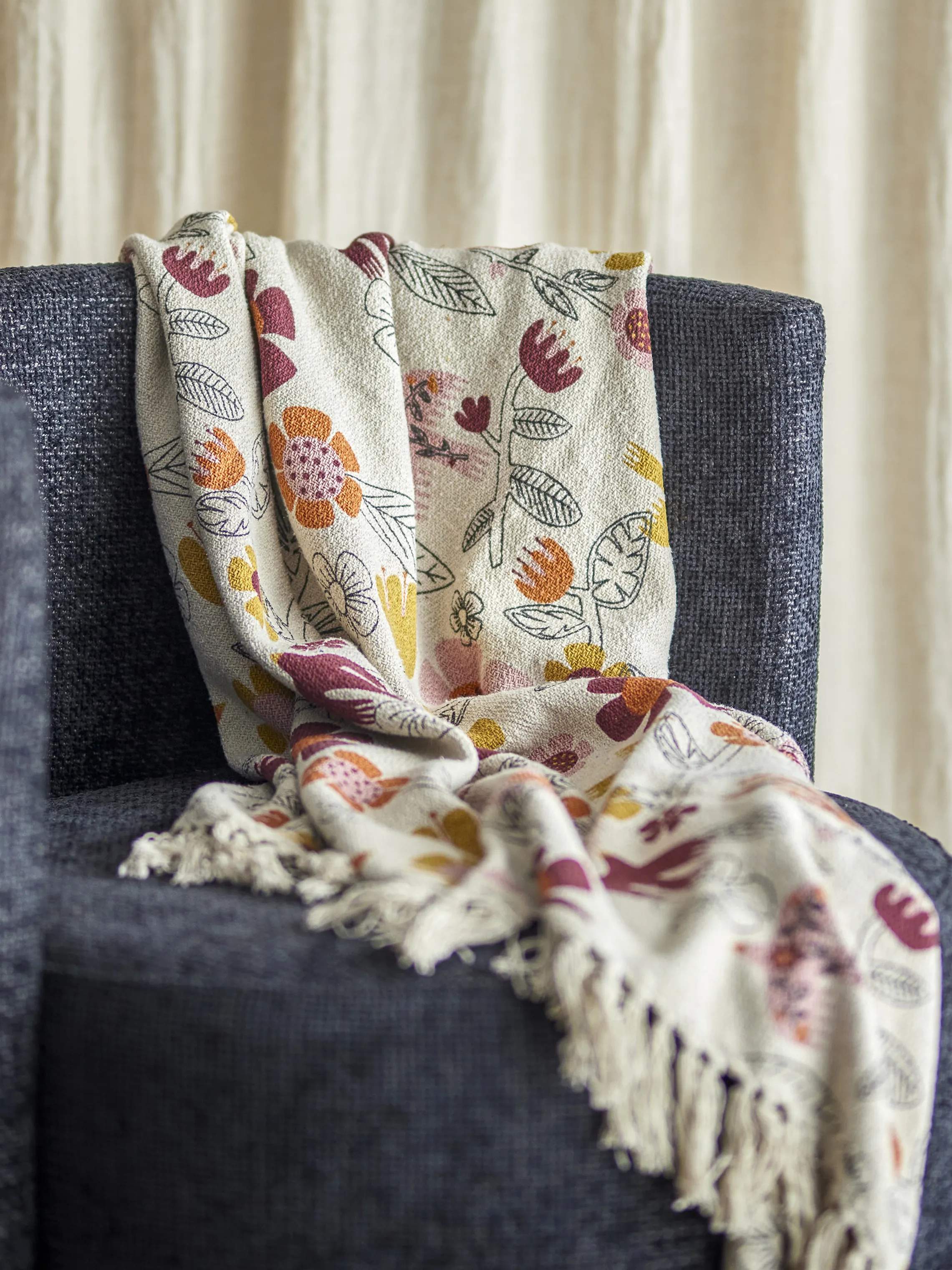 Bloomingville Plaider Vivielle Plaid i Multifarvet, 2