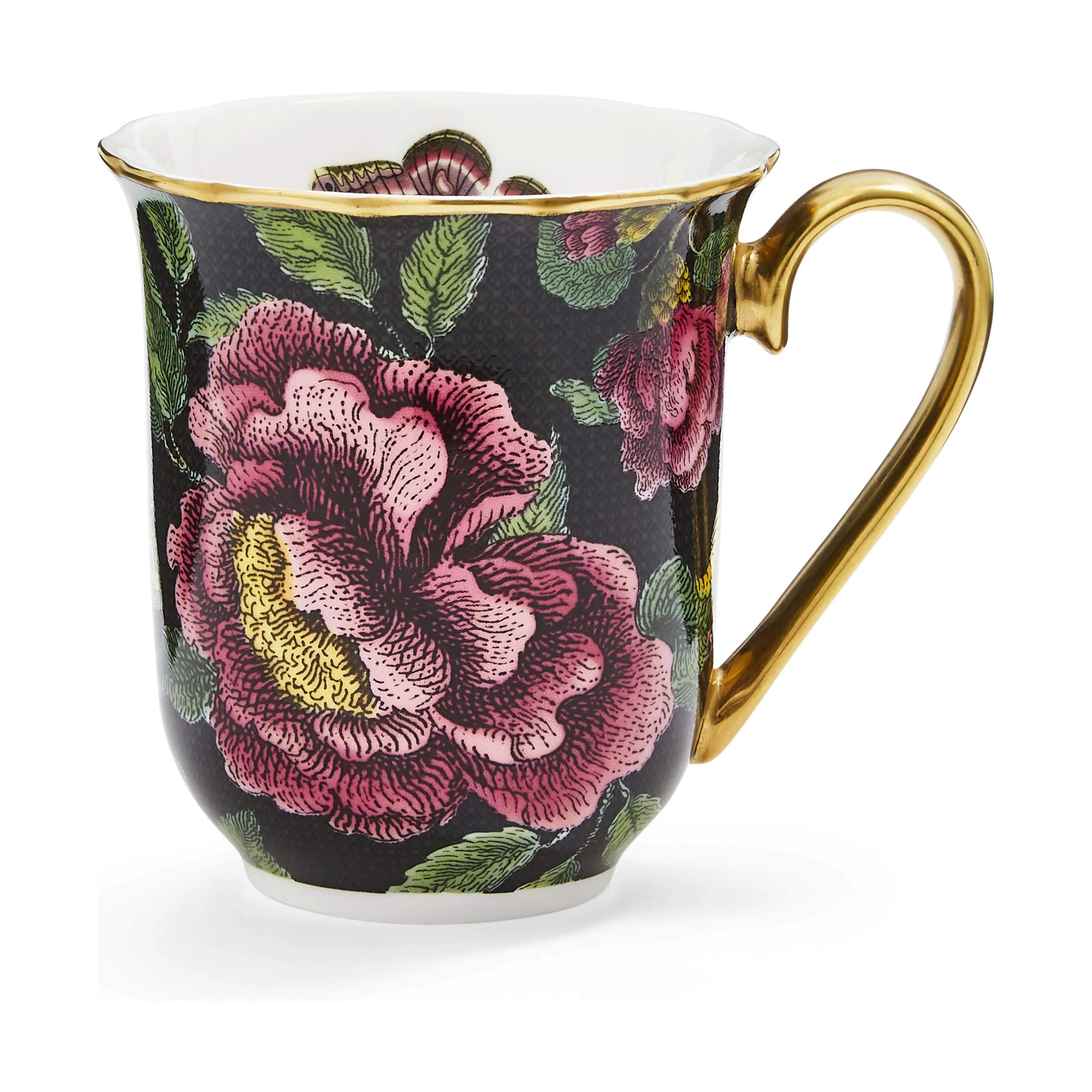 Spode Krus og kopper med hank Creatures Of Curiosity Krus i sort/Lyserød/guld, 1