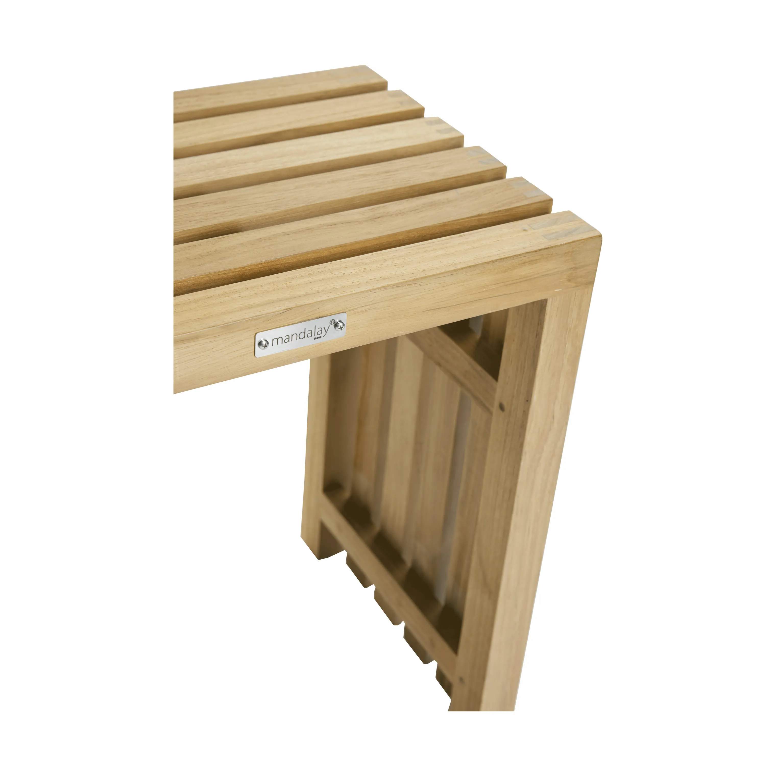 Mandalay Loungestole Langelinie Skammel uden hylde i Teak, 4