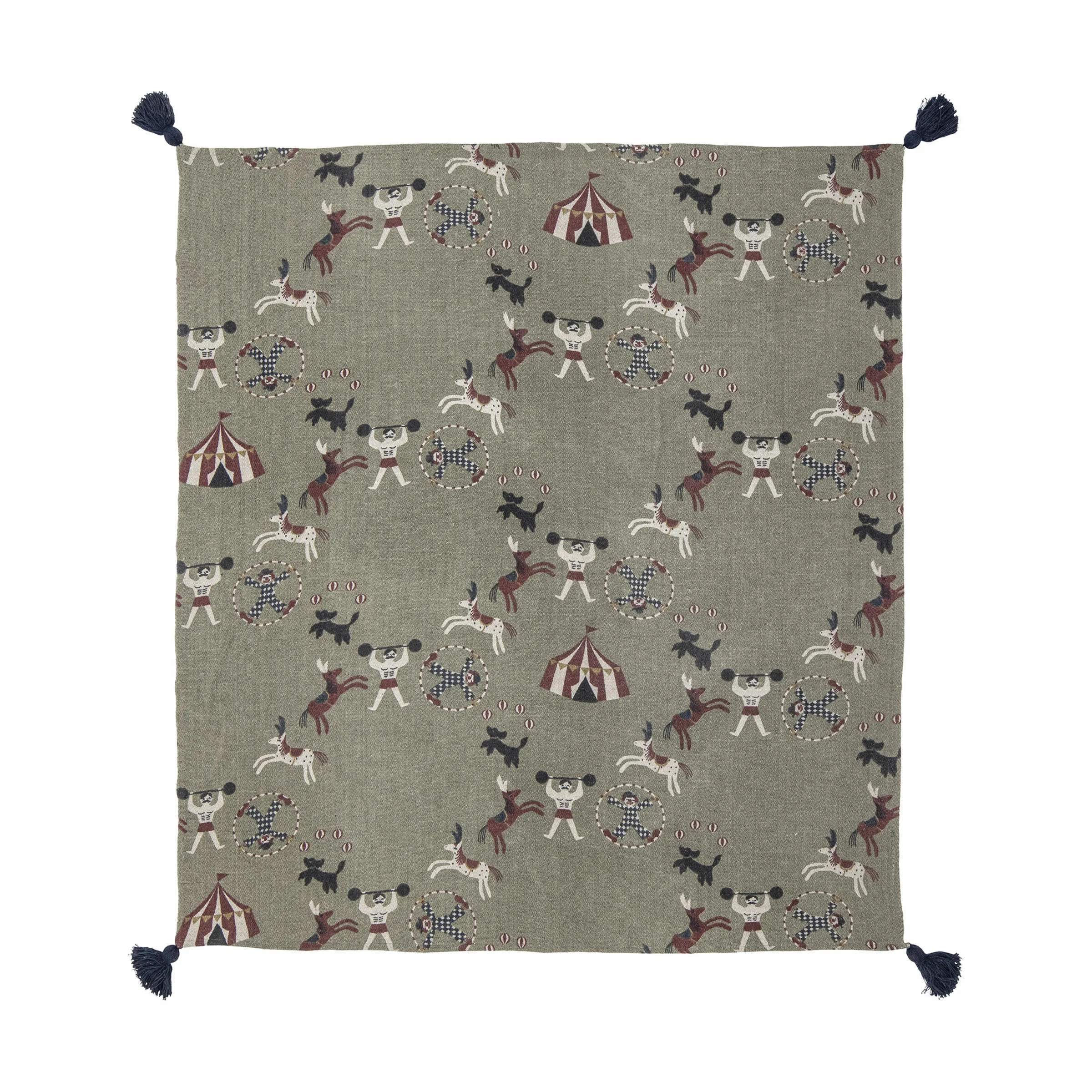 Bloomingville Plaider Loome Plaid i grøn, 2