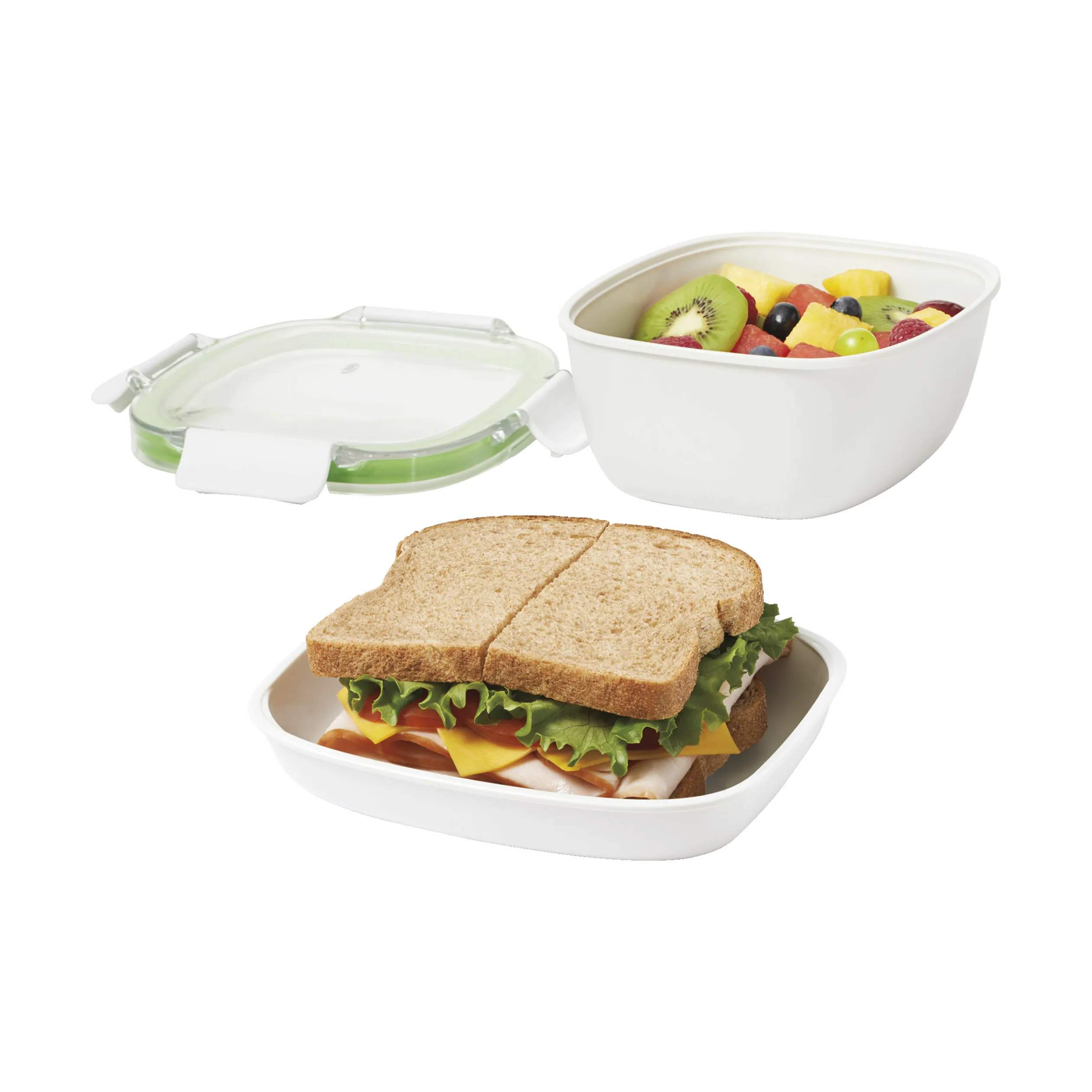OXO Opbevaringsbokse Good Grips Frokostbeholder i hvid;klar, 3