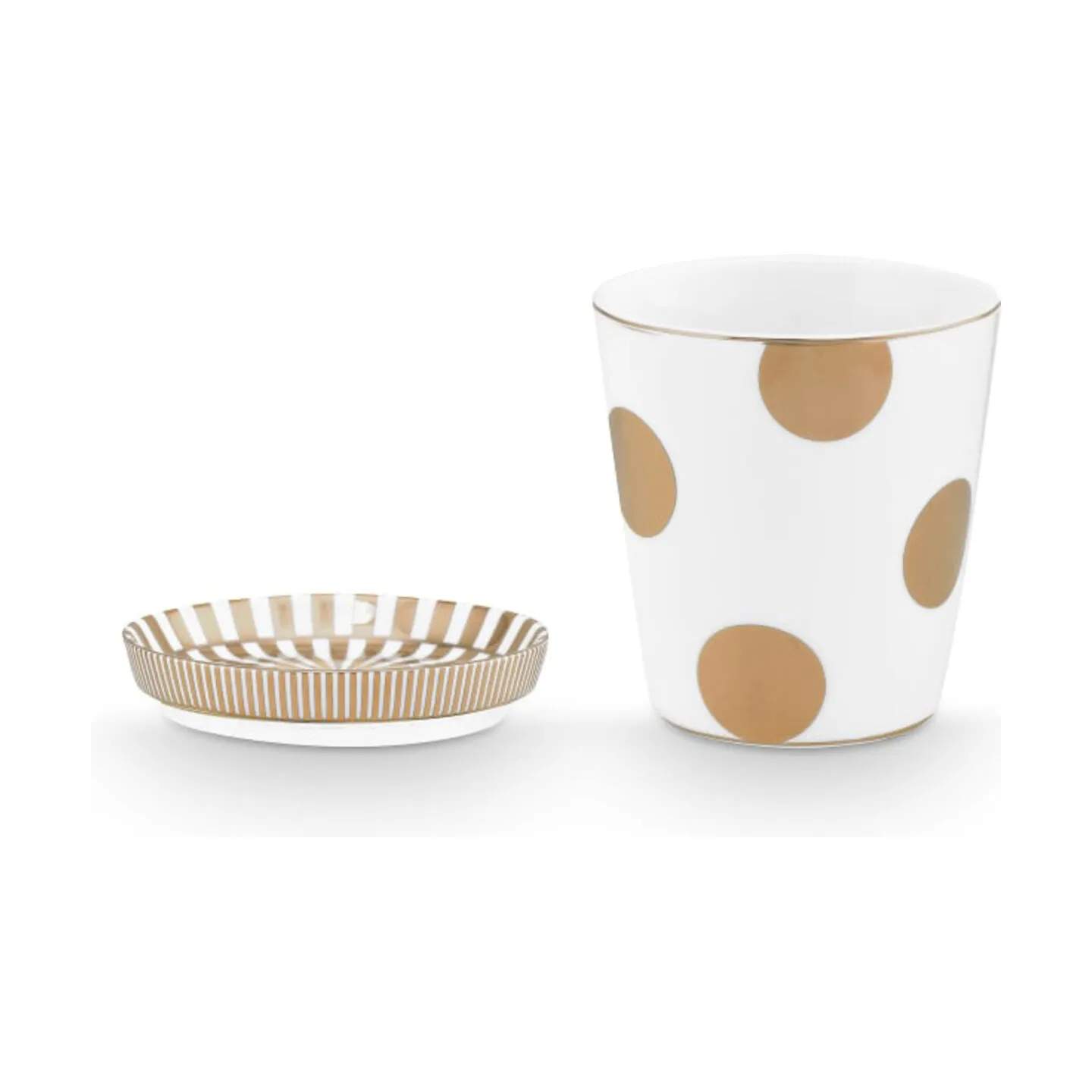 PIP Studio Krus og kopper uden hank Dot Delight Tekop i Hvid / Guld, 4