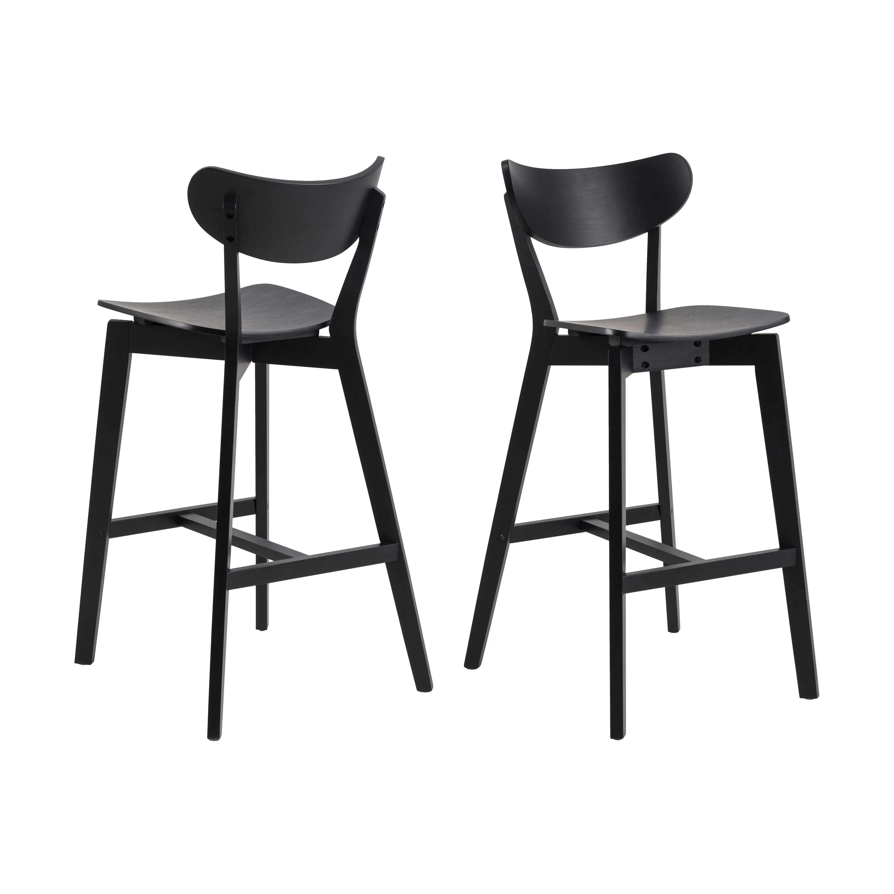 CASA Living Barstole Roxby Barstol - 2 stk i Mat sort, 3