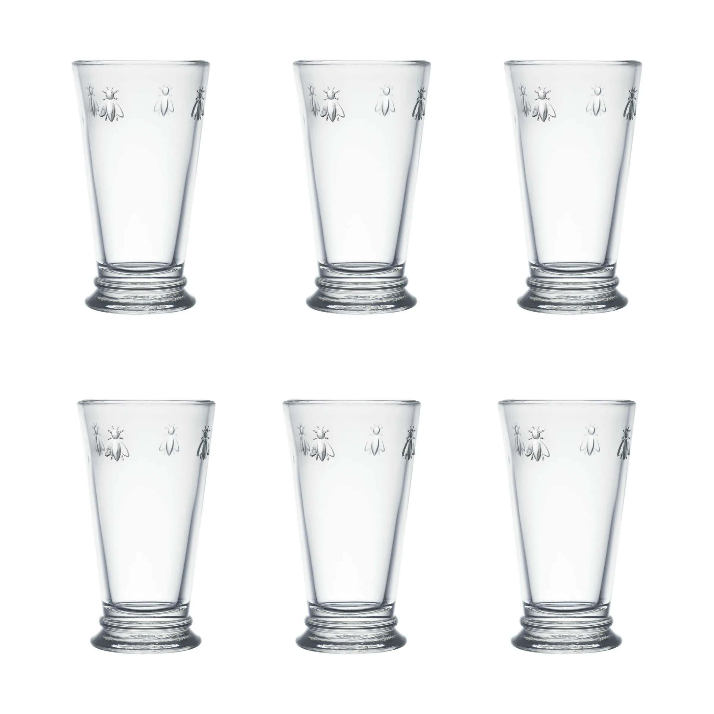 Abeille Drinkglas - 6 stk, klar, large