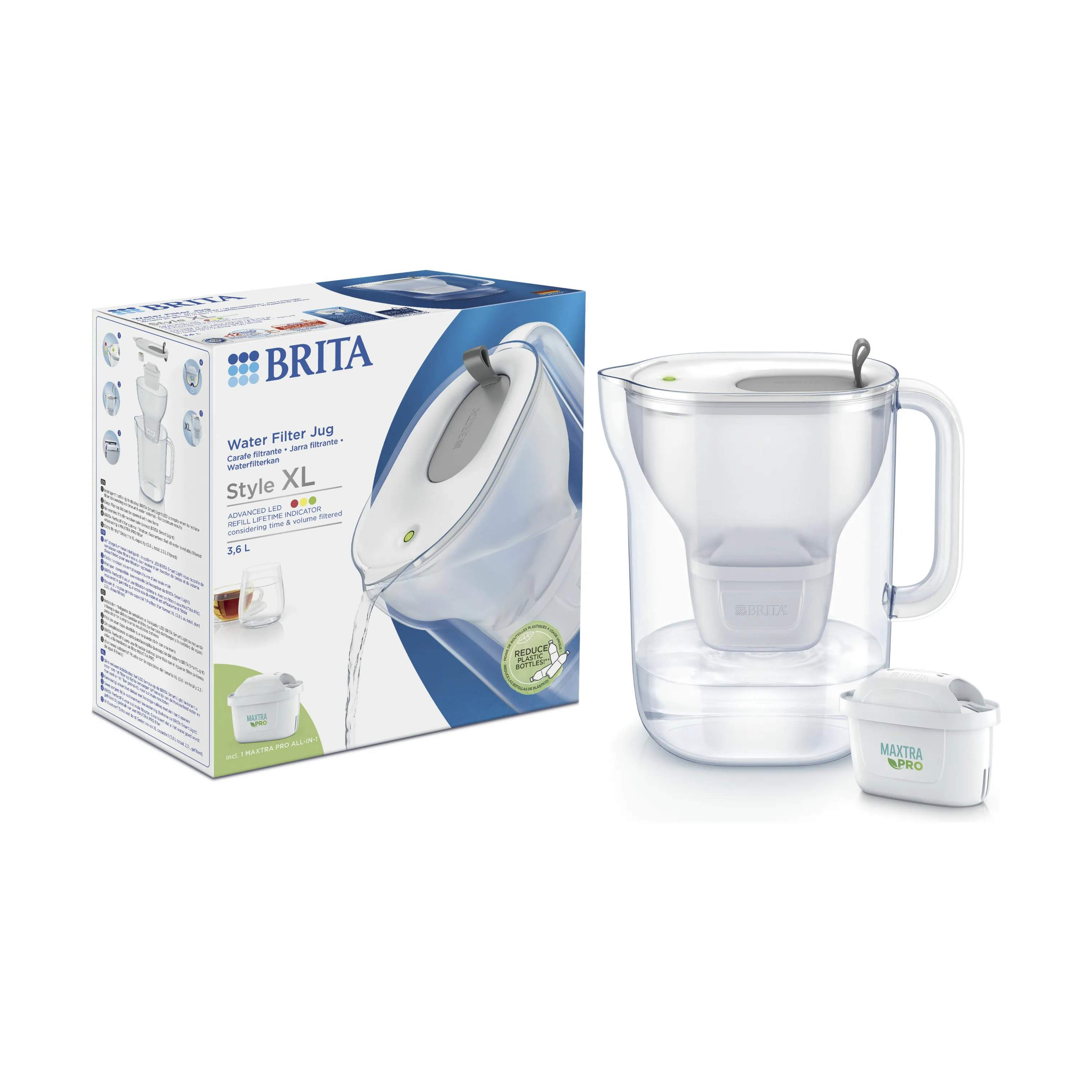 Brita Øvrigt køkkengrej Style Vandfilterkande i Plast/grå, 2