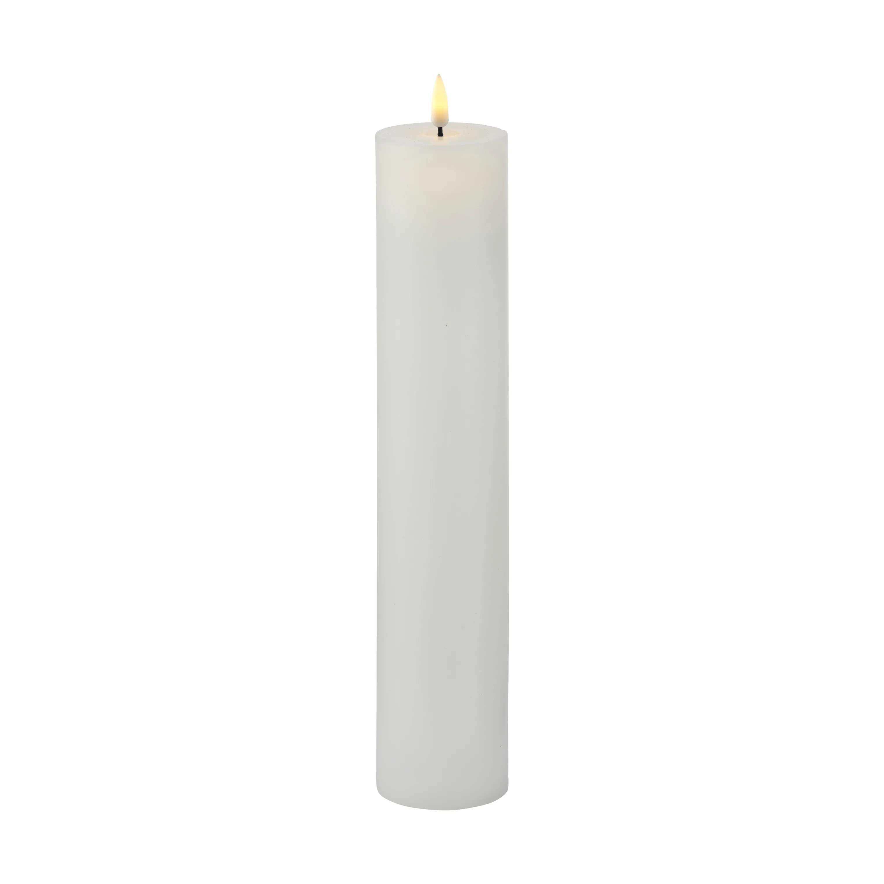Sirius LED-lys Sille Genopladelig LED Bloklys i Hvid, H25 x Ø5 cm, 1