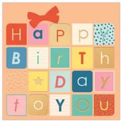 CASA Living Kort Kort - Happy Birthday i Multifarvet, 1