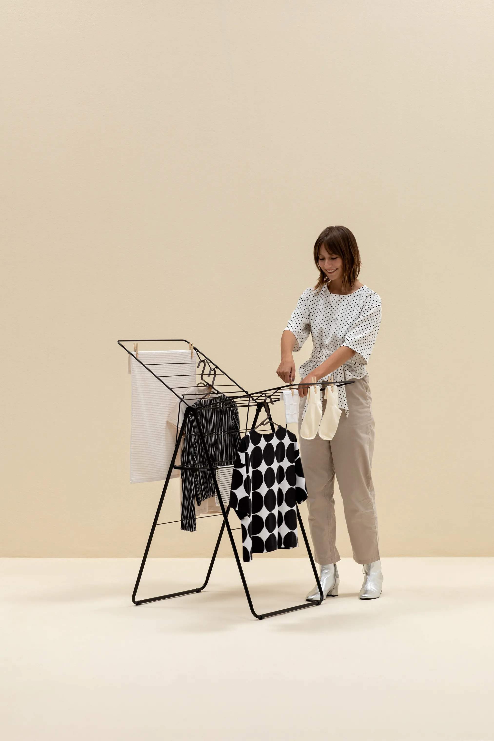 Brabantia Tørrestativer Hang Up Tørrestativ i Mat sort, 15 meter, 2