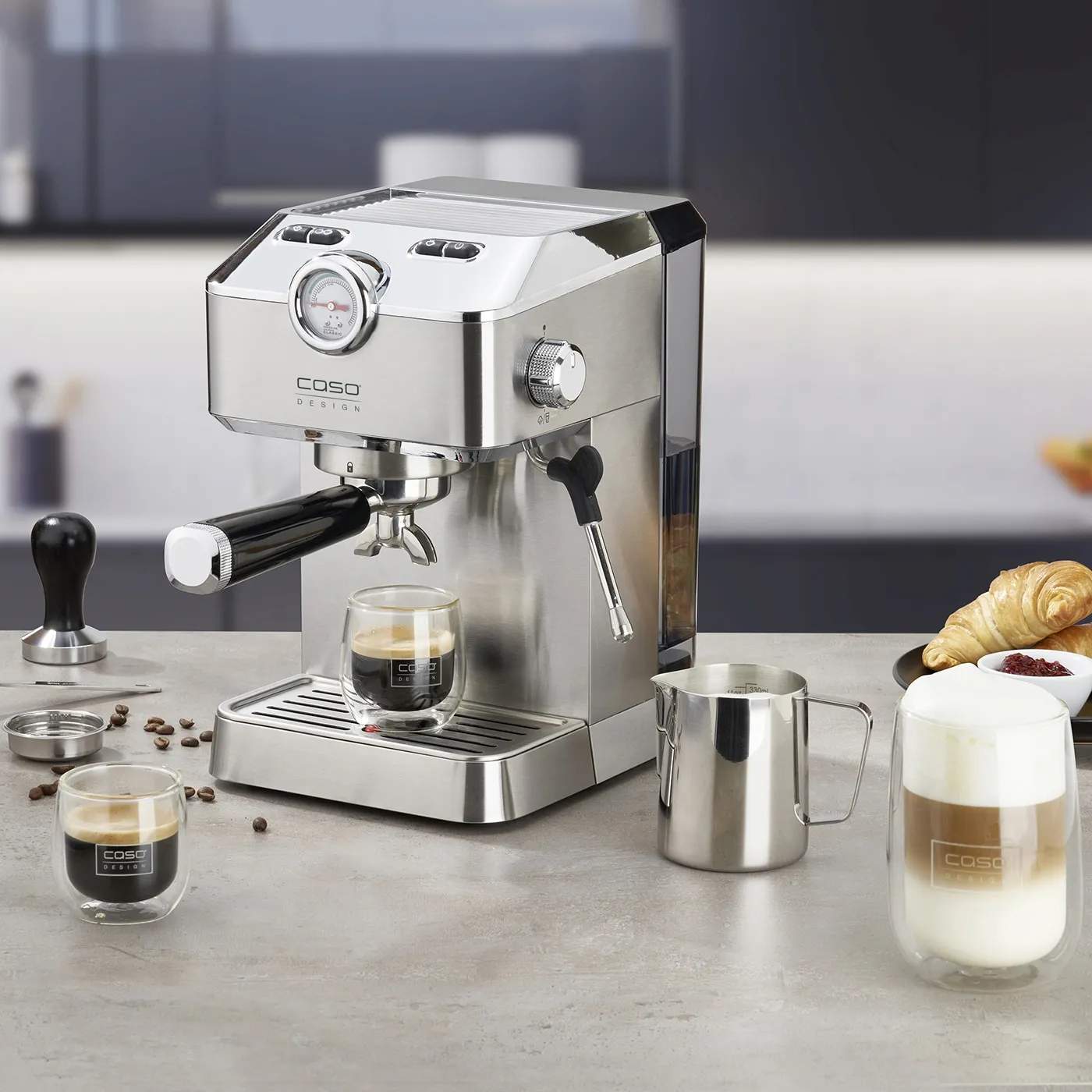 Caso Espressomaskiner Gourmet Espressomaskine CS1820 i Stål, 6