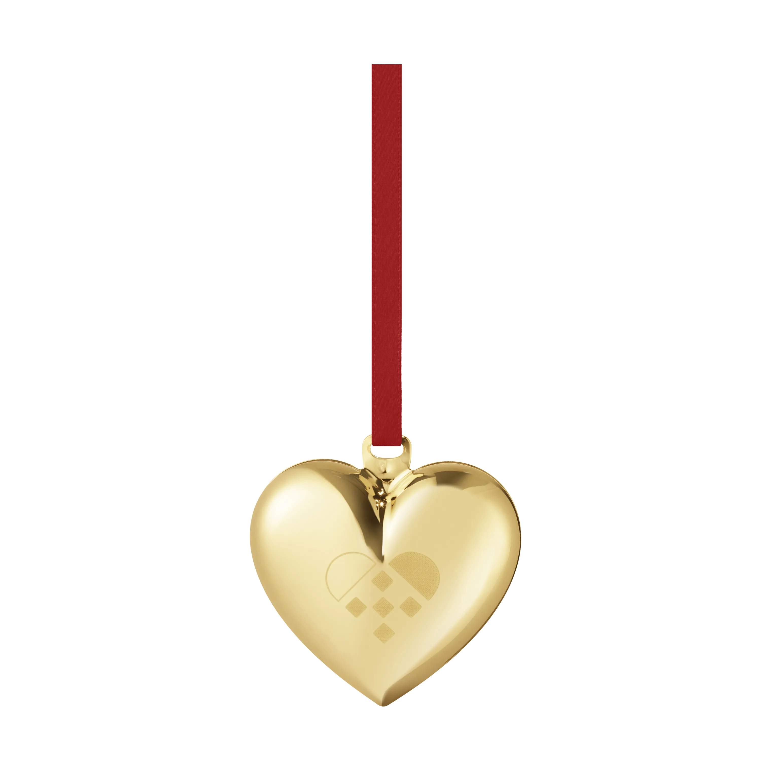 CC 2025 Juleornament - Hjerte, guld, large