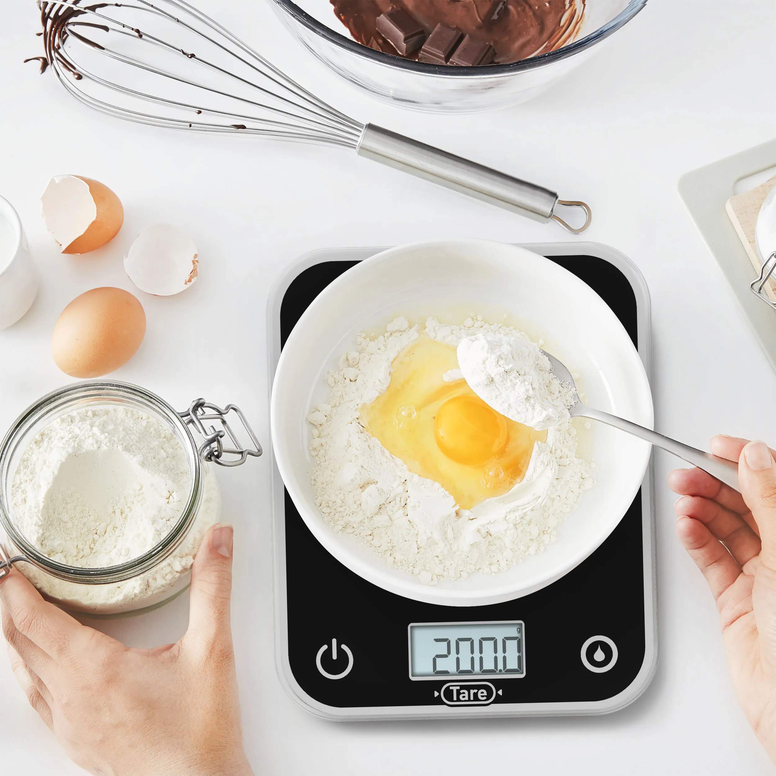Tefal Bagevægte Køkkenvægt Optiss i Sort, 3