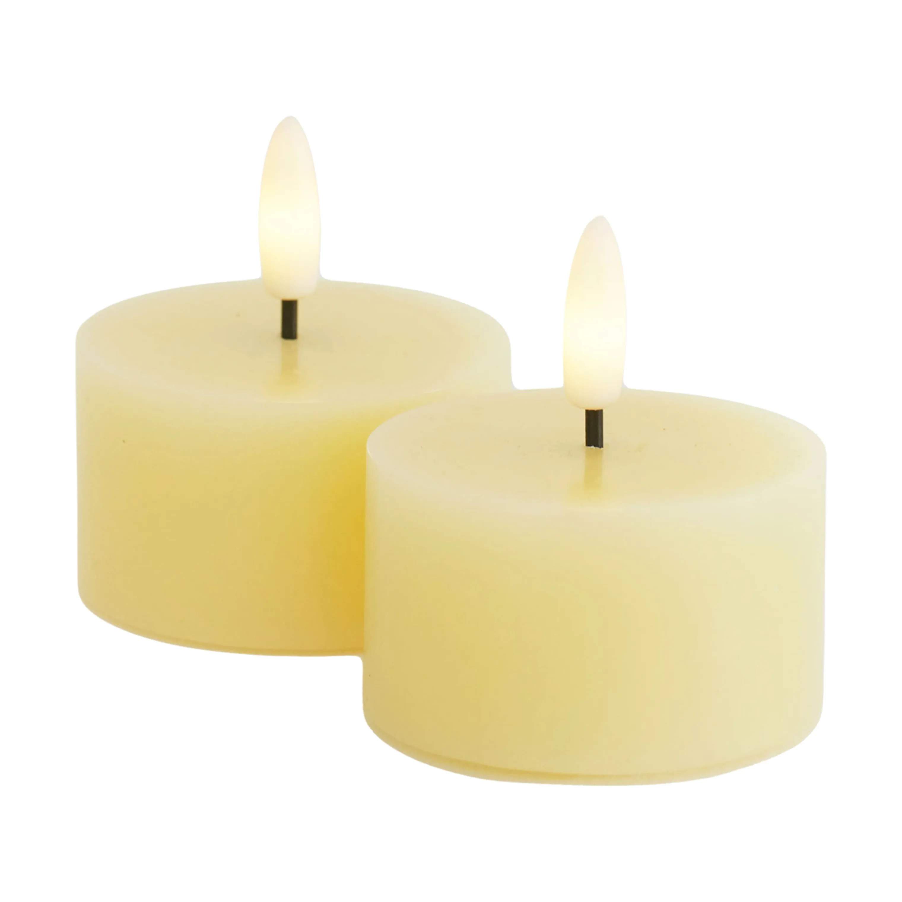 Sirius LED-lys Sille LED Fyrfadslys - 2 stk. i Pale Yellow, 3,4 cm, 1