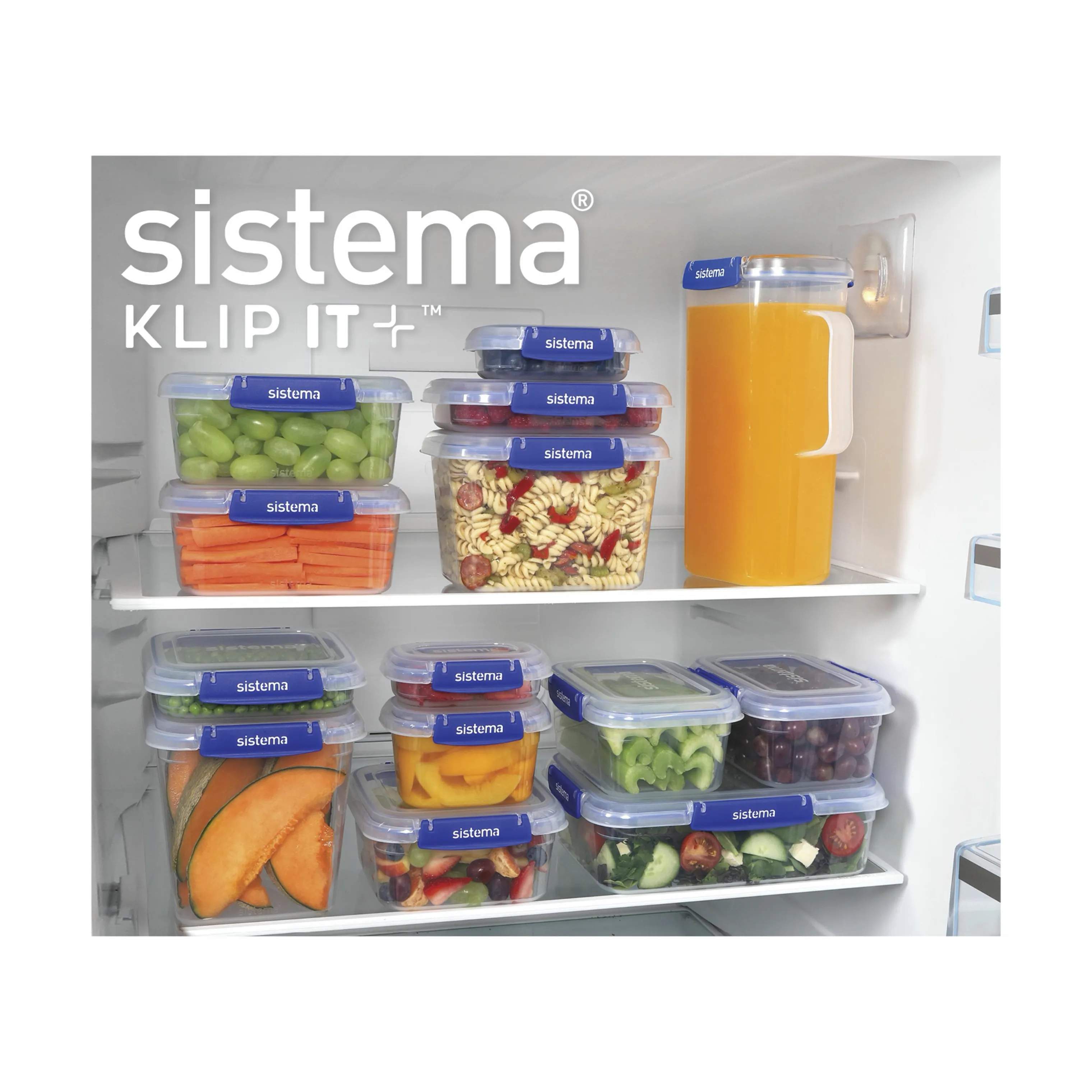 Sistema Serveringskander Klip It Plus Kande i klar, 2 L, 3