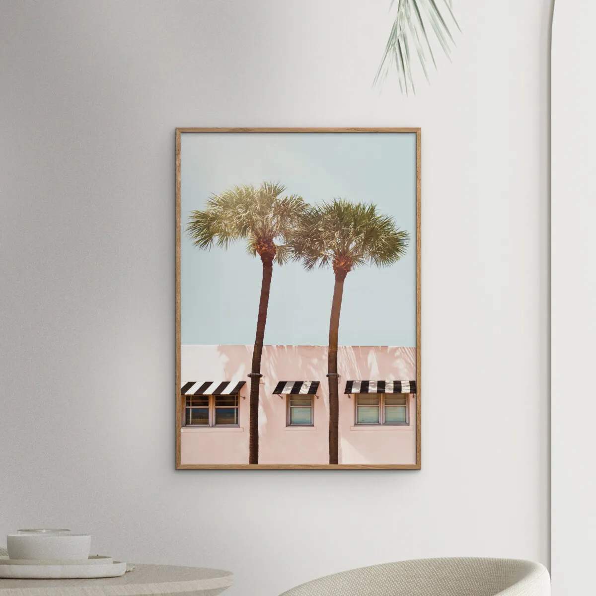 Poster&Frame Plakater Plakat - Hotel Miami i B50 x L70 cm, 1