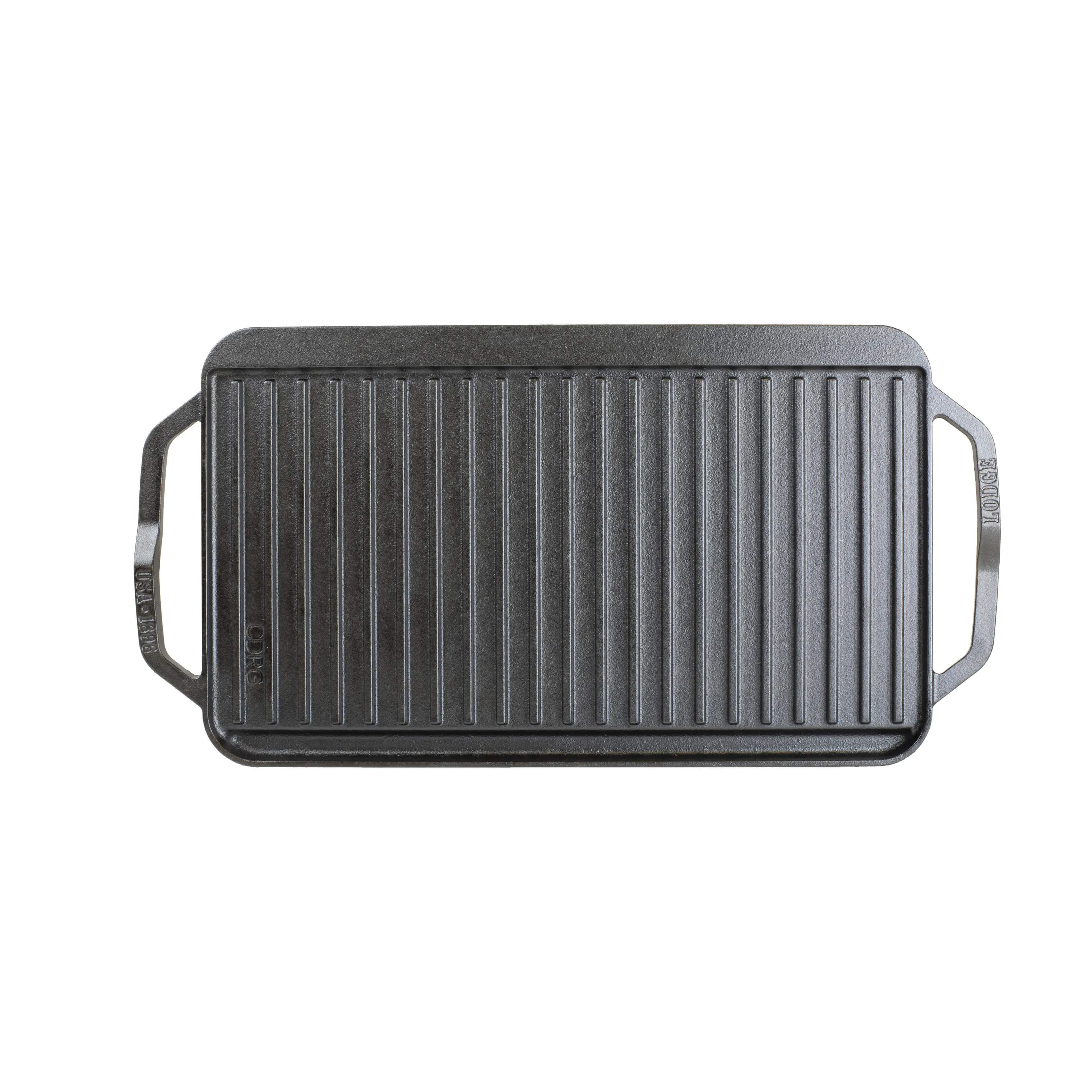 Lodge Cast Iron Grillpander Chefs Chef Collection Stegeplade i Sort, 3