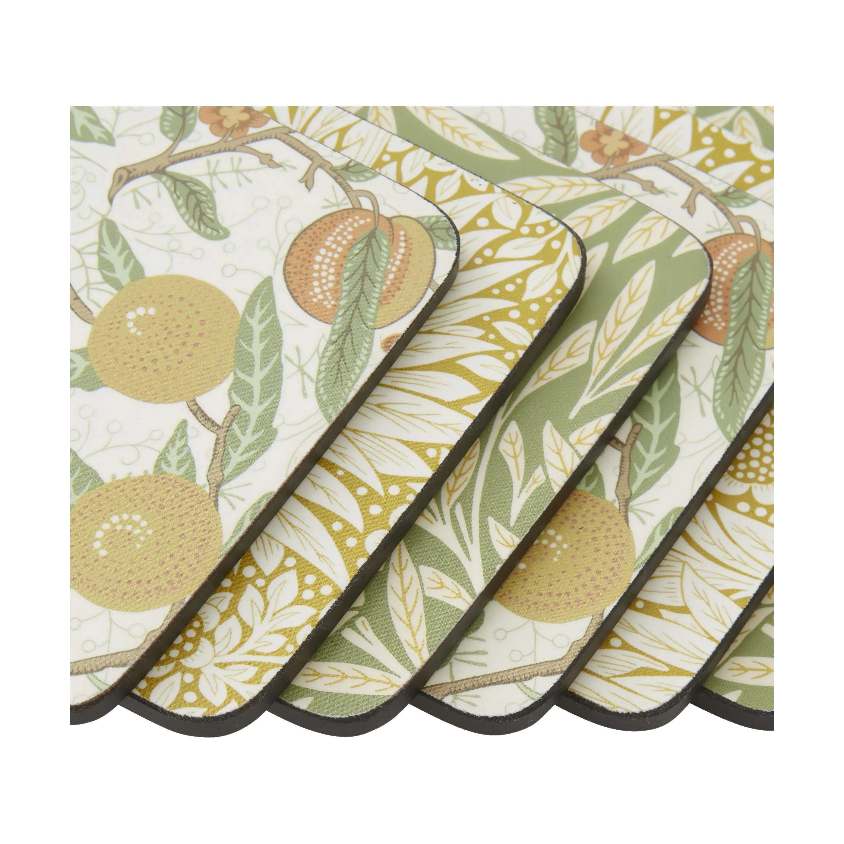Pimpernel Glasbrikker og coasters Morris & Co Glasbrikker - 6 stk. i Multifarvet/creme, 3