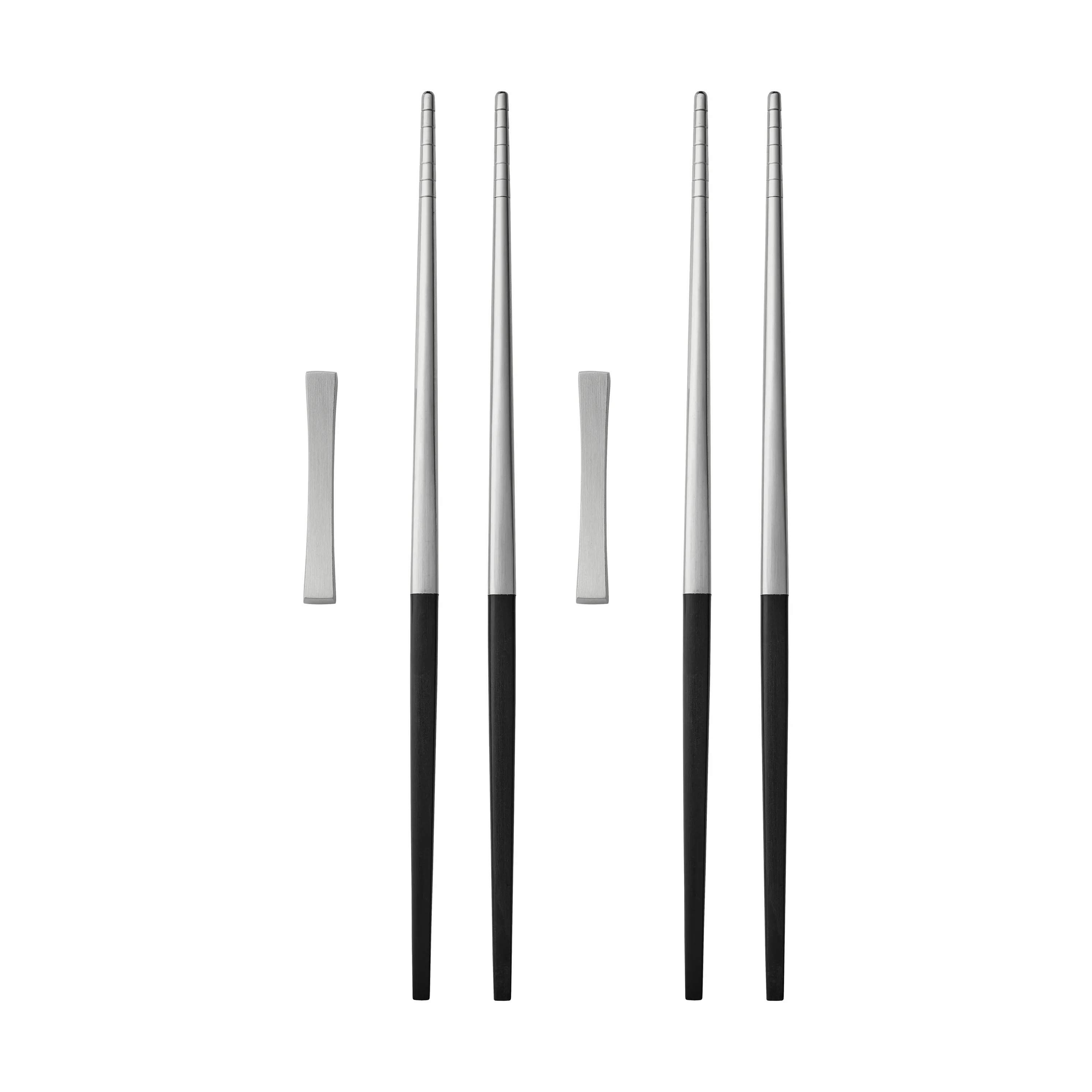 Focus De Luxe Spisepinde - 6 dele, sort/stål, large