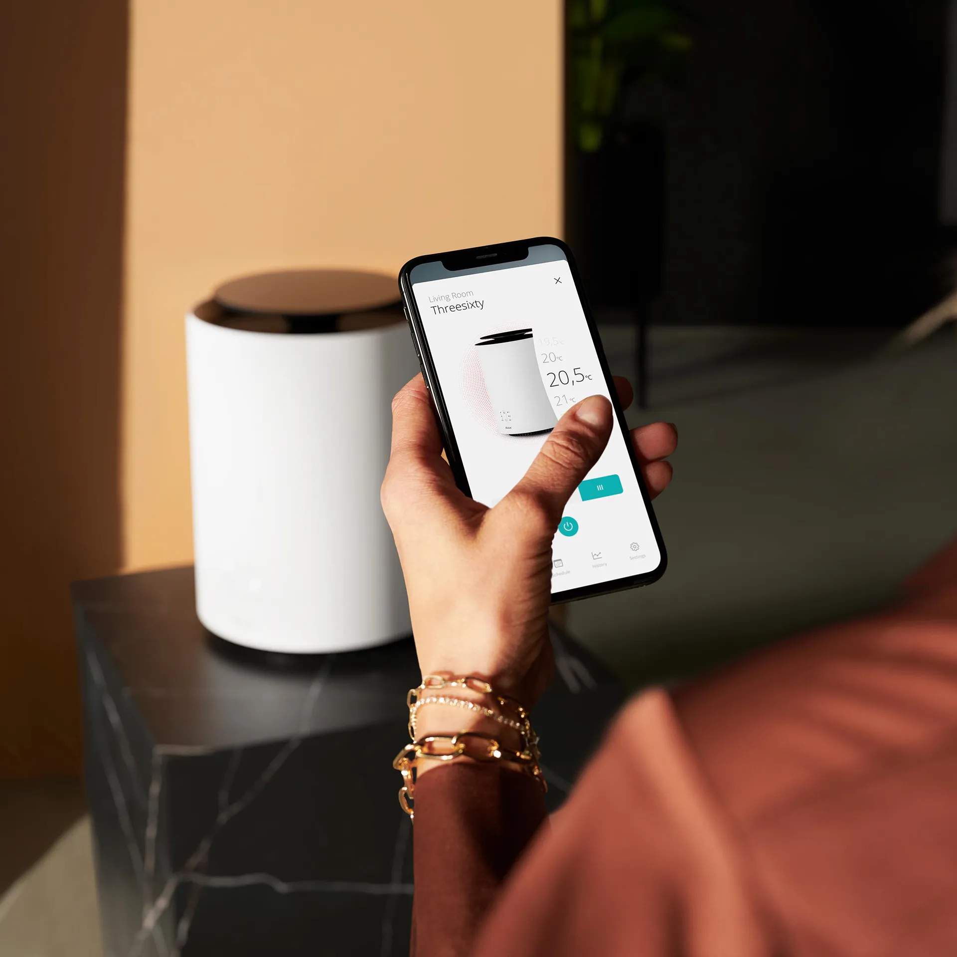 Duux Ventilatorer Threesixty 2 Smart Varmeblæser i Hvid, 4