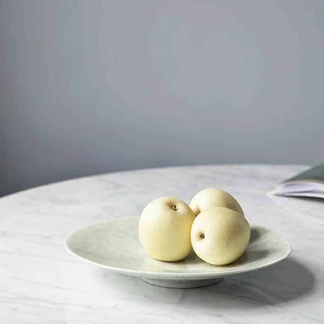Kähler Serveringsfade Unico Fad Porcelæn i Pastelgrøn, 30 cm, 2