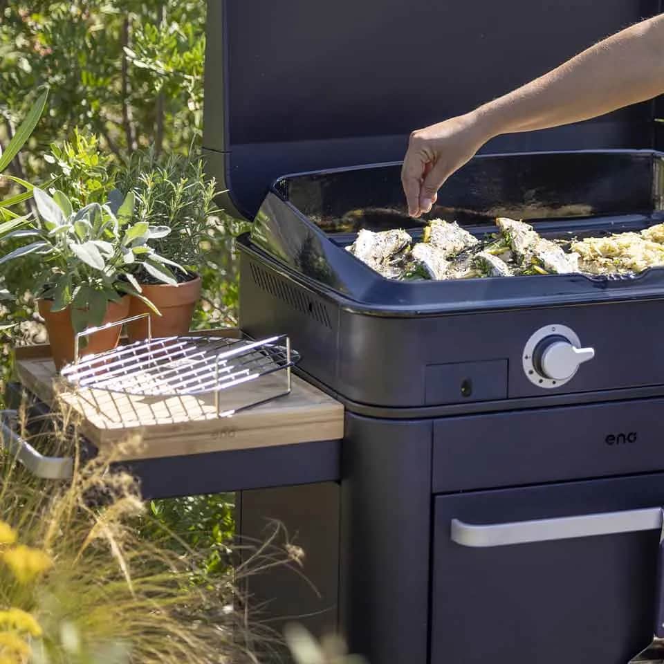 Eno Plancha plancha grill Enosign Plancha Gasgrill i Marineblå, 2