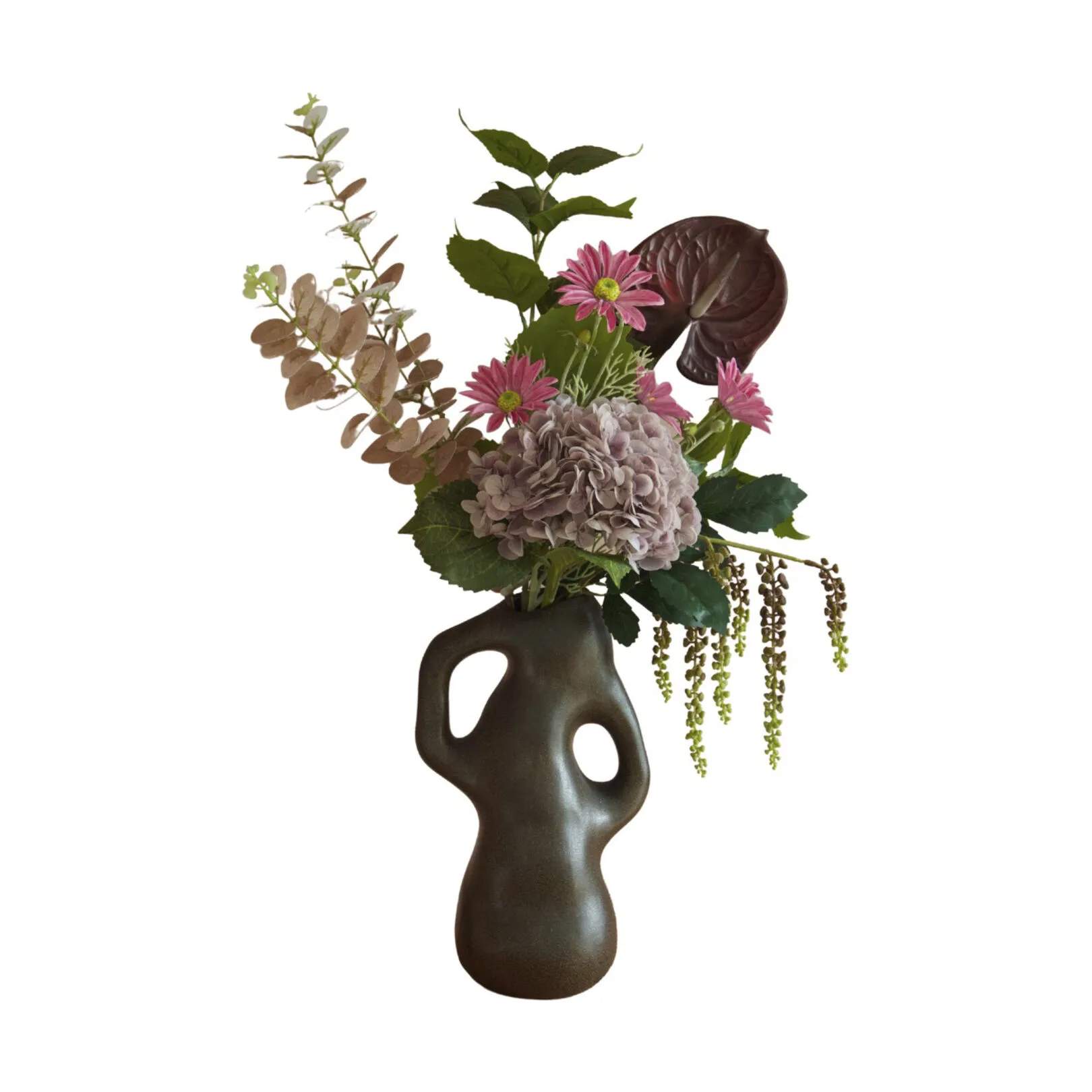 Fleuristc Kunstige blomster Pinky Promise Buket i 6 stilke, 1