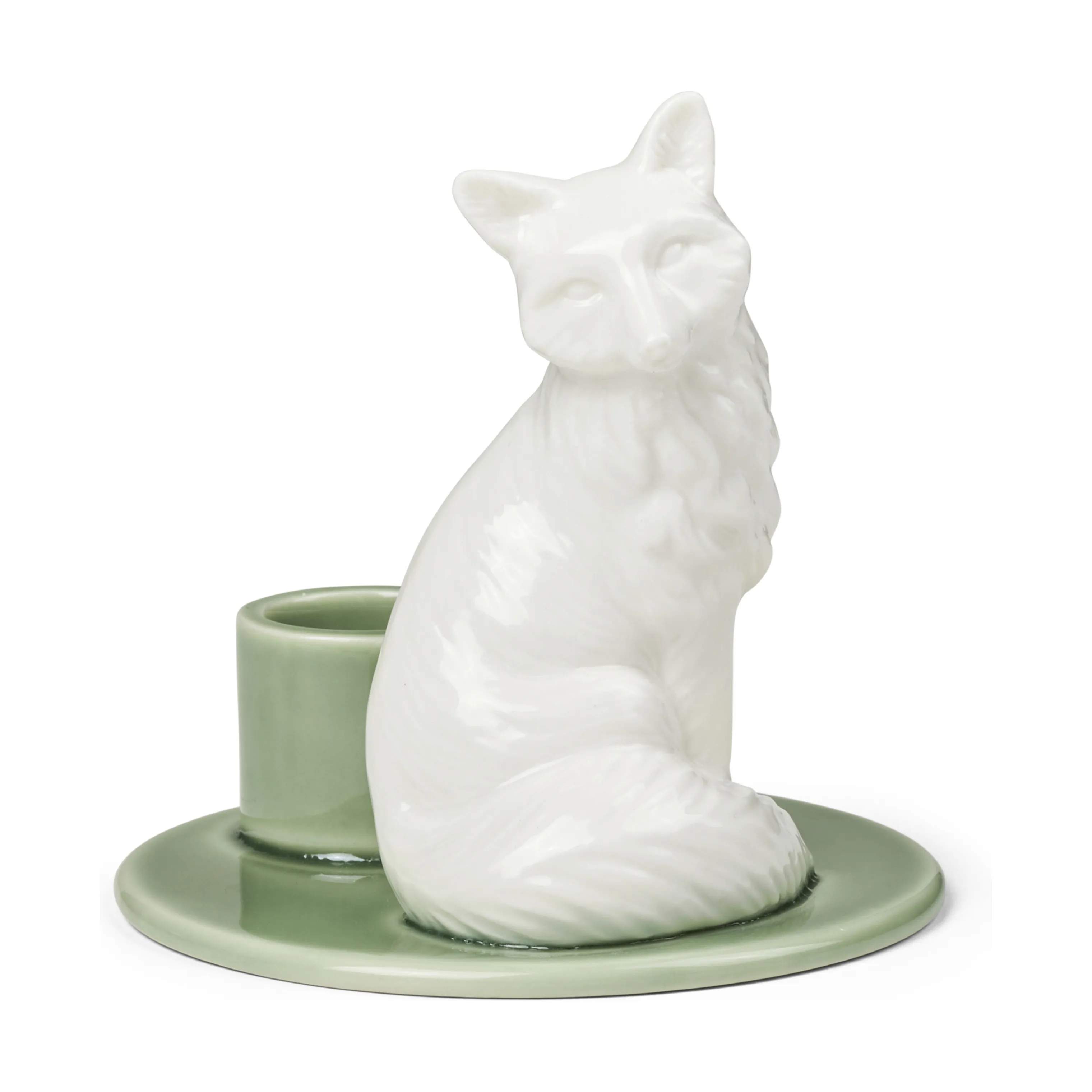 Dottir Kronelysestage Sweet Stories Ræv Lysestage i White/Spruce, 1