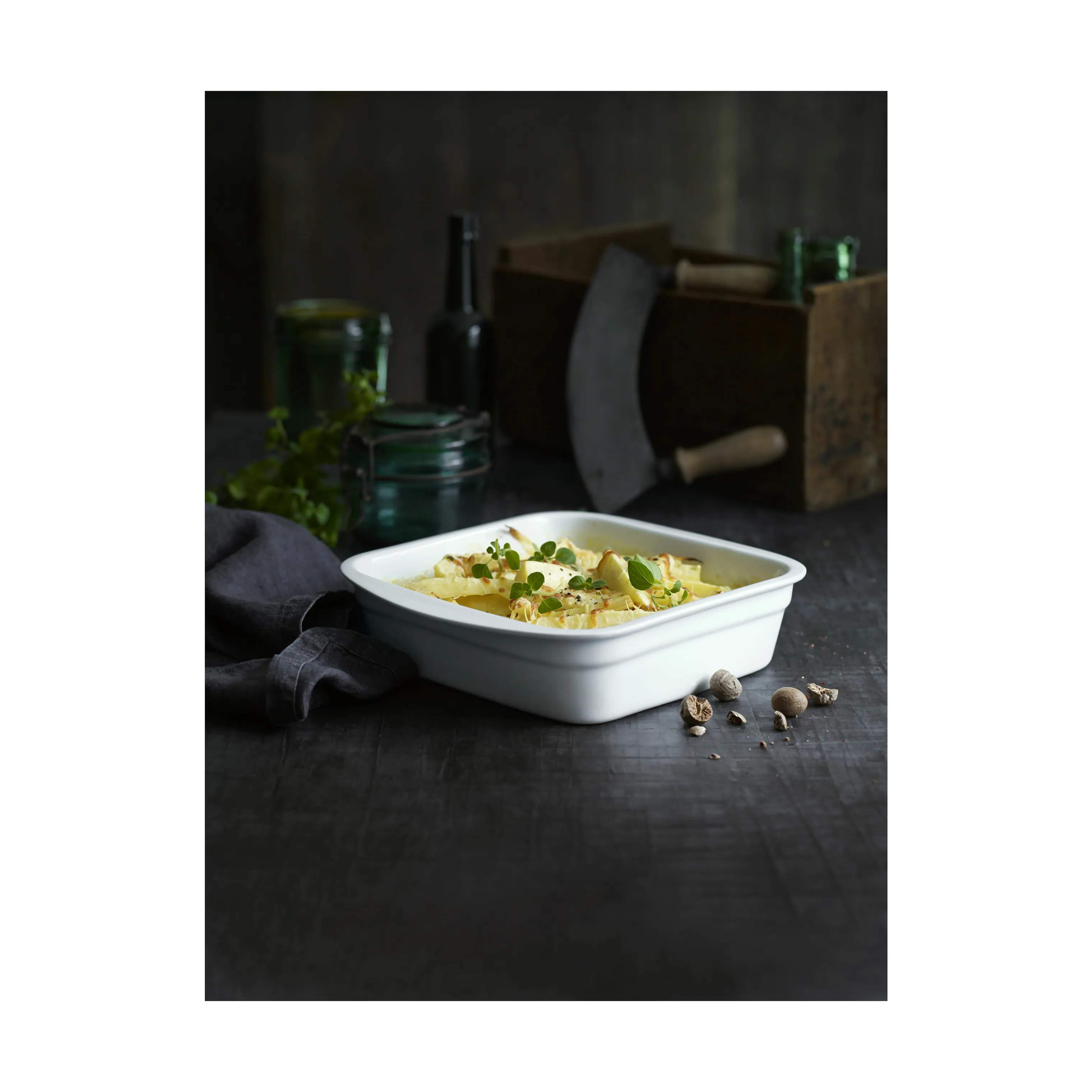 Pillivuyt Ovnfaste fade Ovnfast Lasagnefad i hvid, 24 cm, 2