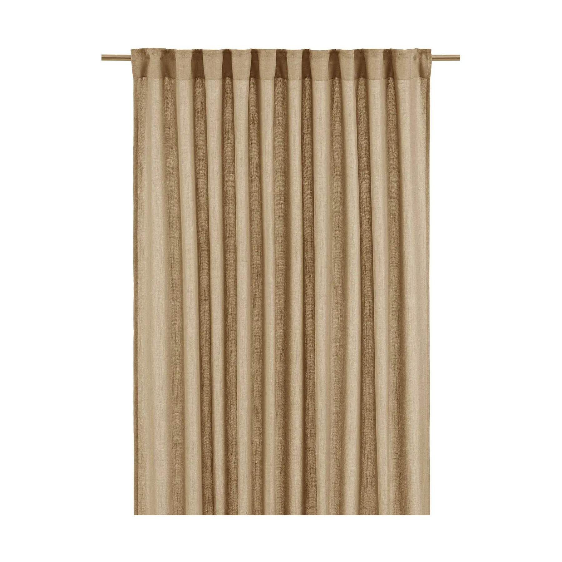 Svanefors Gardiner og gardinstænger Cecil Gardin - 2 stk. i Brun, H260 x B145 cm, 1
