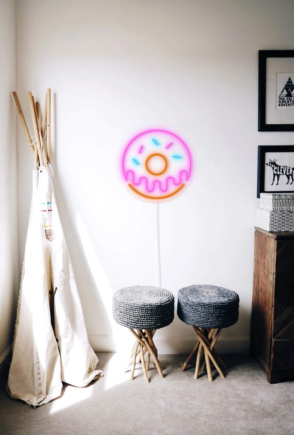 Candy Shock Væglamper Neon LED Lampe - Donut i Donut, 3