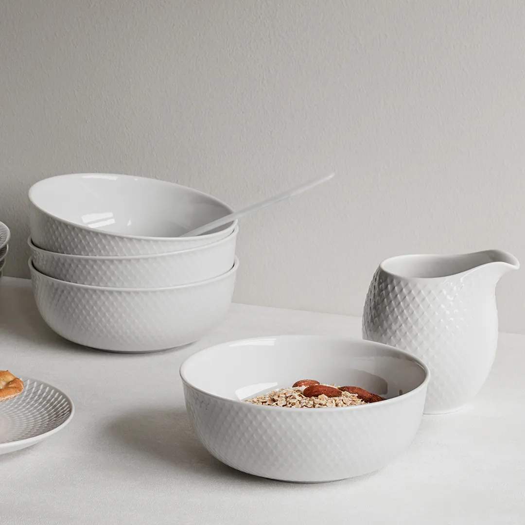 Lyngby Porcelæn Serveringsskåle Rhombe Serveringsskål i 15,5 cm, 3